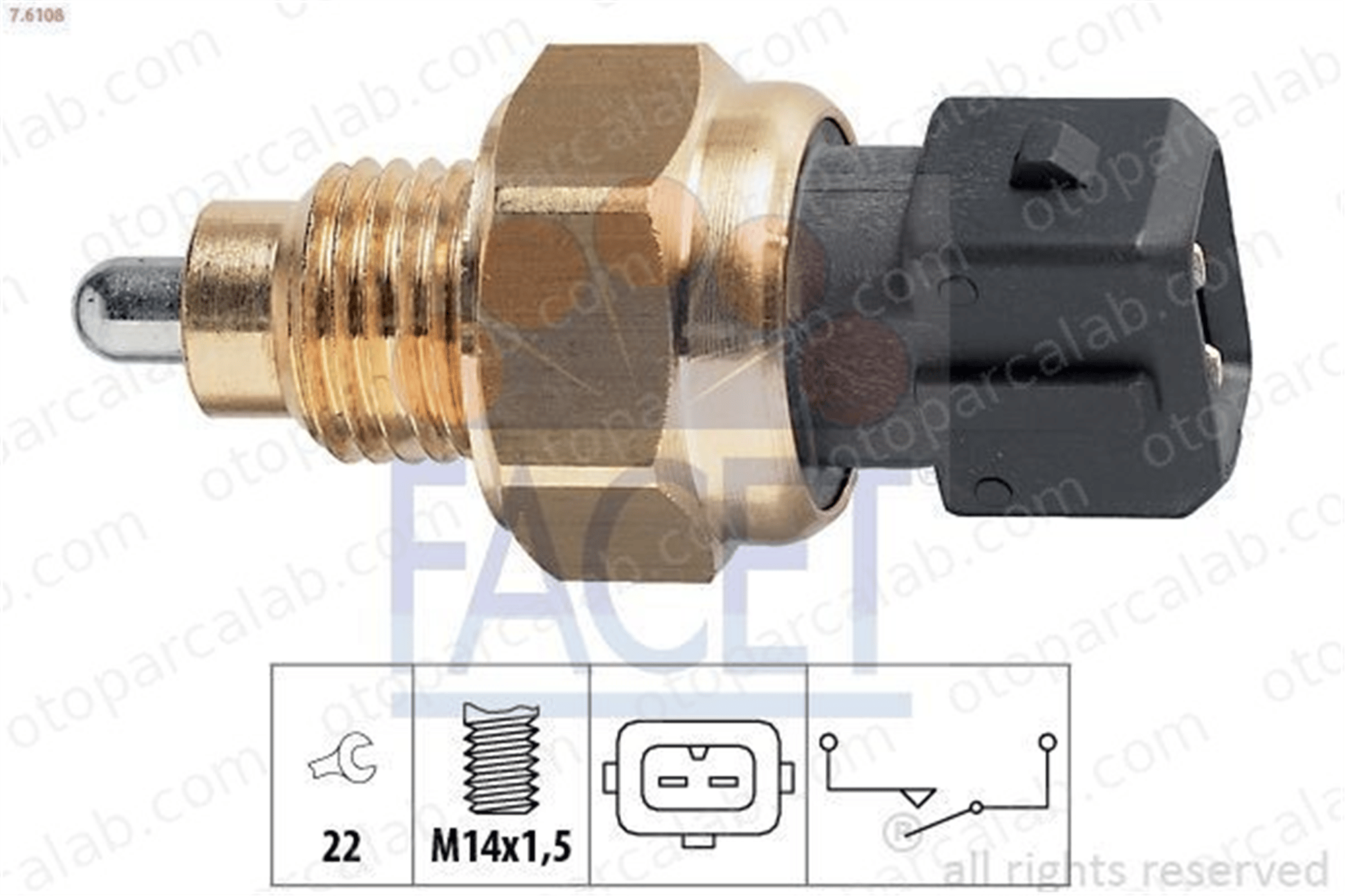 FACET 7.6108 Geri Vites Müşürü PEUGEOT 205 II CITROËN BX 9601810880 225733