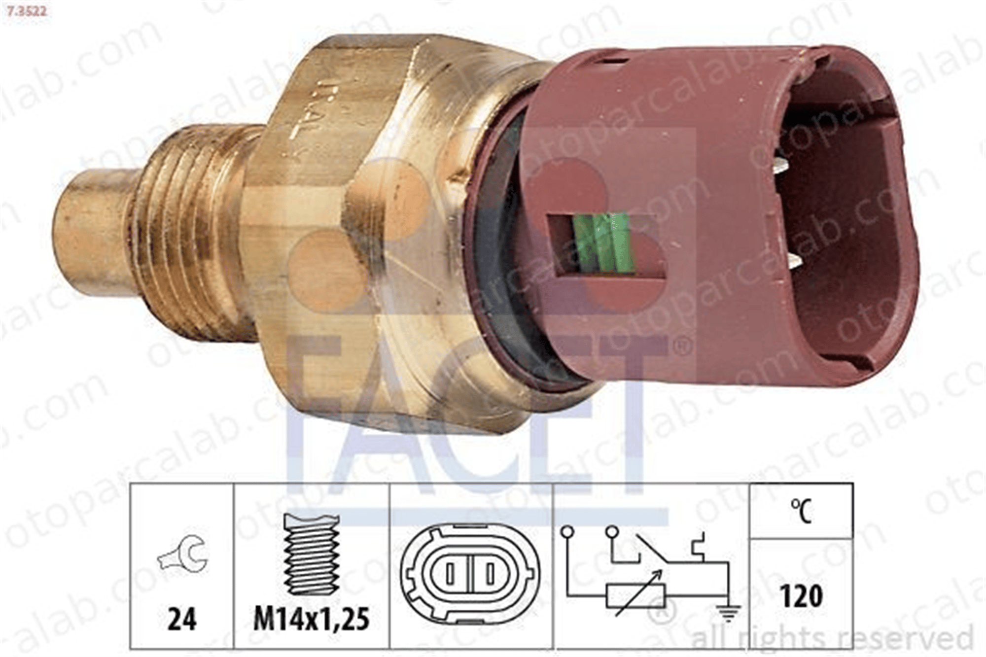 FACET 7.3522 Hararet Müşürü RENAULT CLIO I 19 I 7700810879