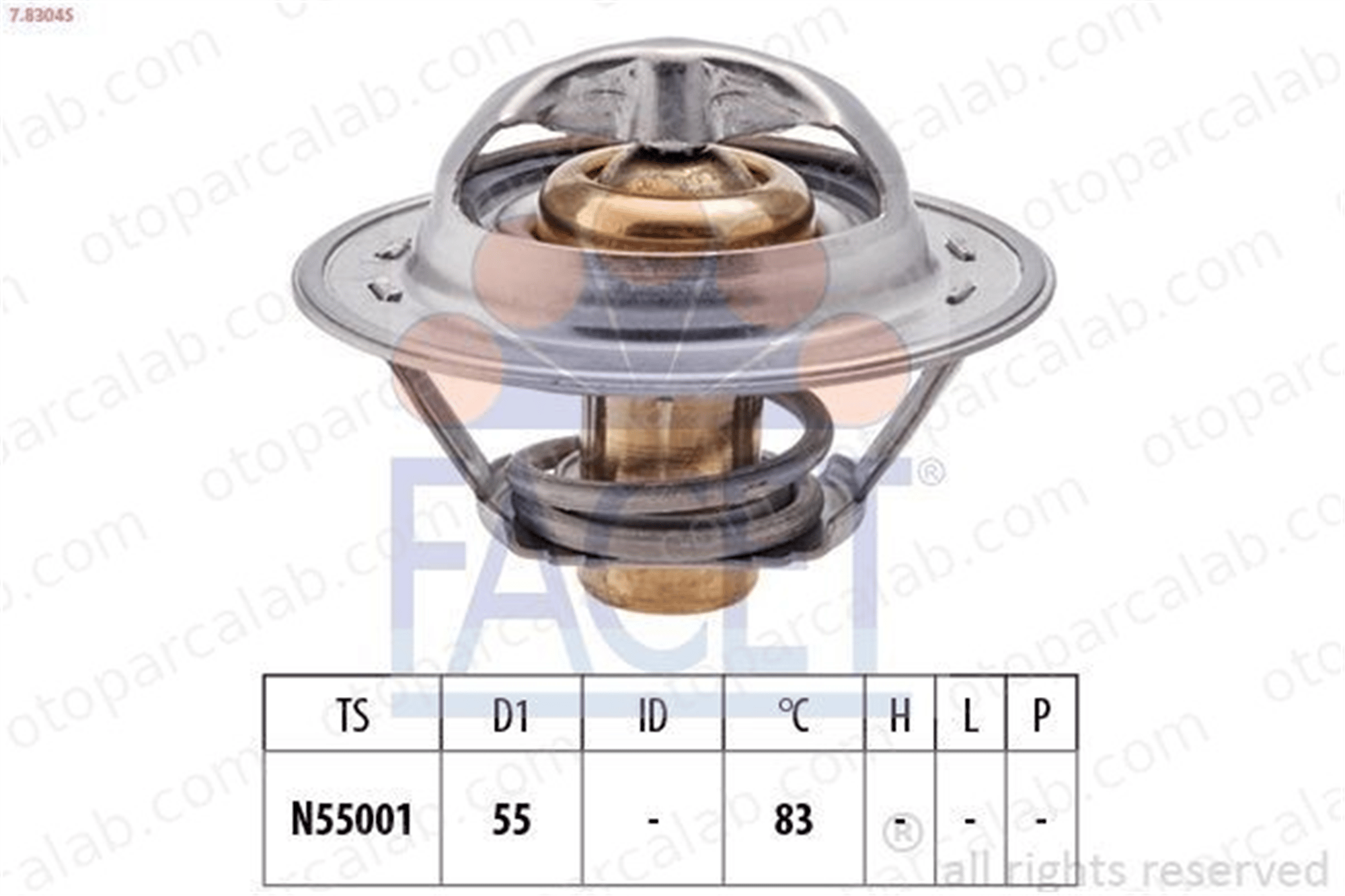 FACET 7.8304S Termostat 88 °C CITROËN XSARA XSARA Coupe 133839 9616090280