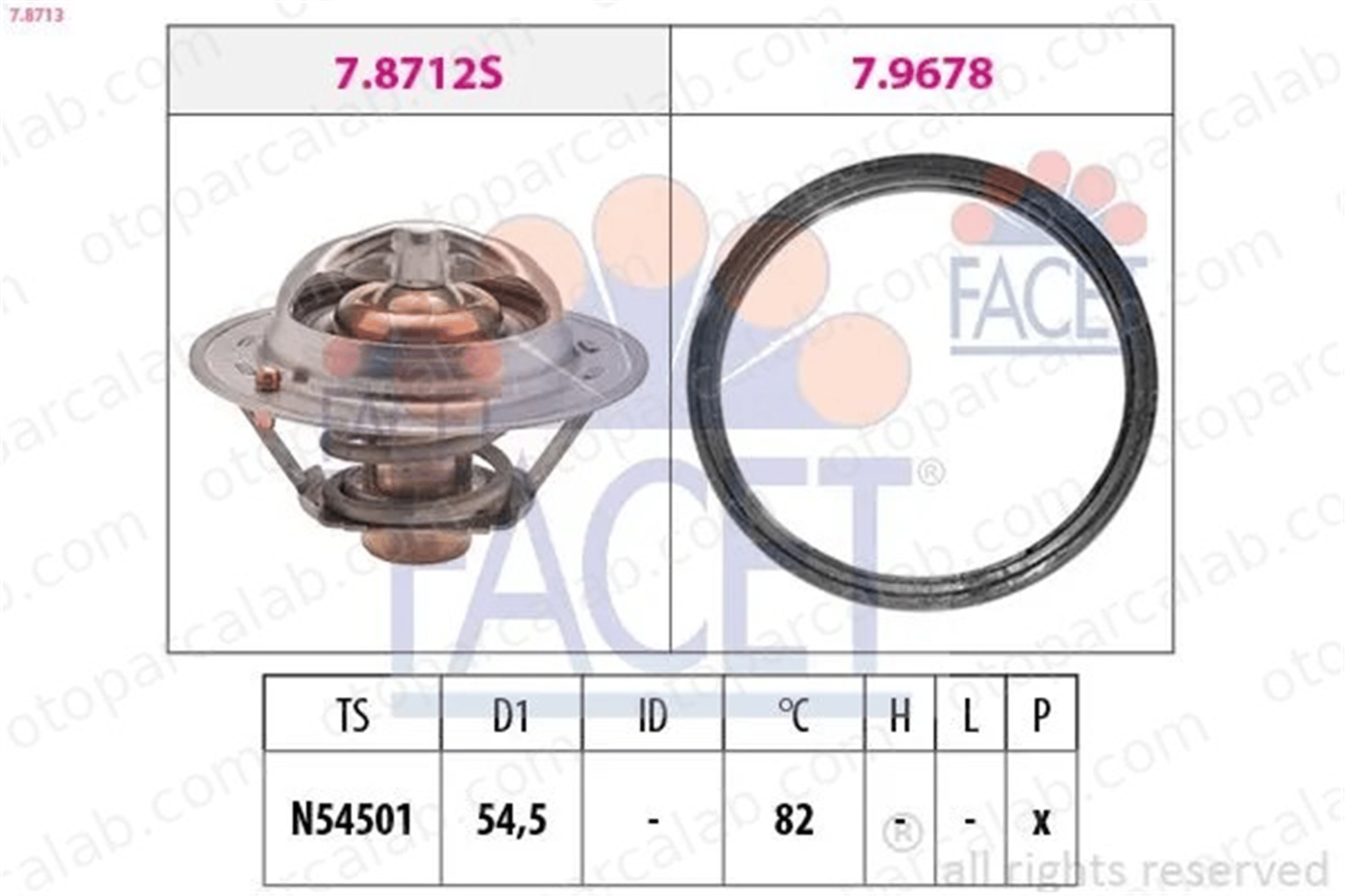 FACET 7.8713 Termostat RENAULT MEGANE III Hatchback FLUENCE 212007668R 2222115910