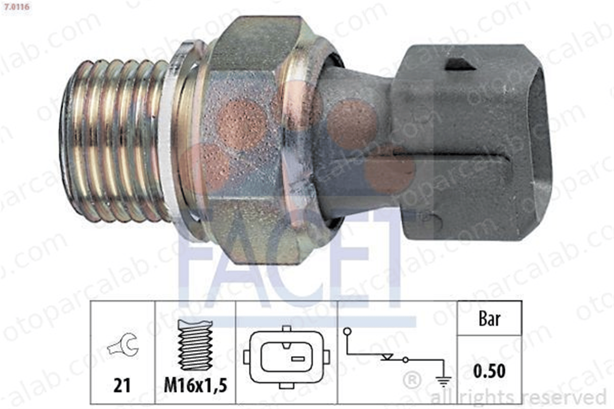 FACET 7.0116 Yağ Müşürü PEUGEOT PARTNER Kasa/büyük limuzin 406 9618305780 113161