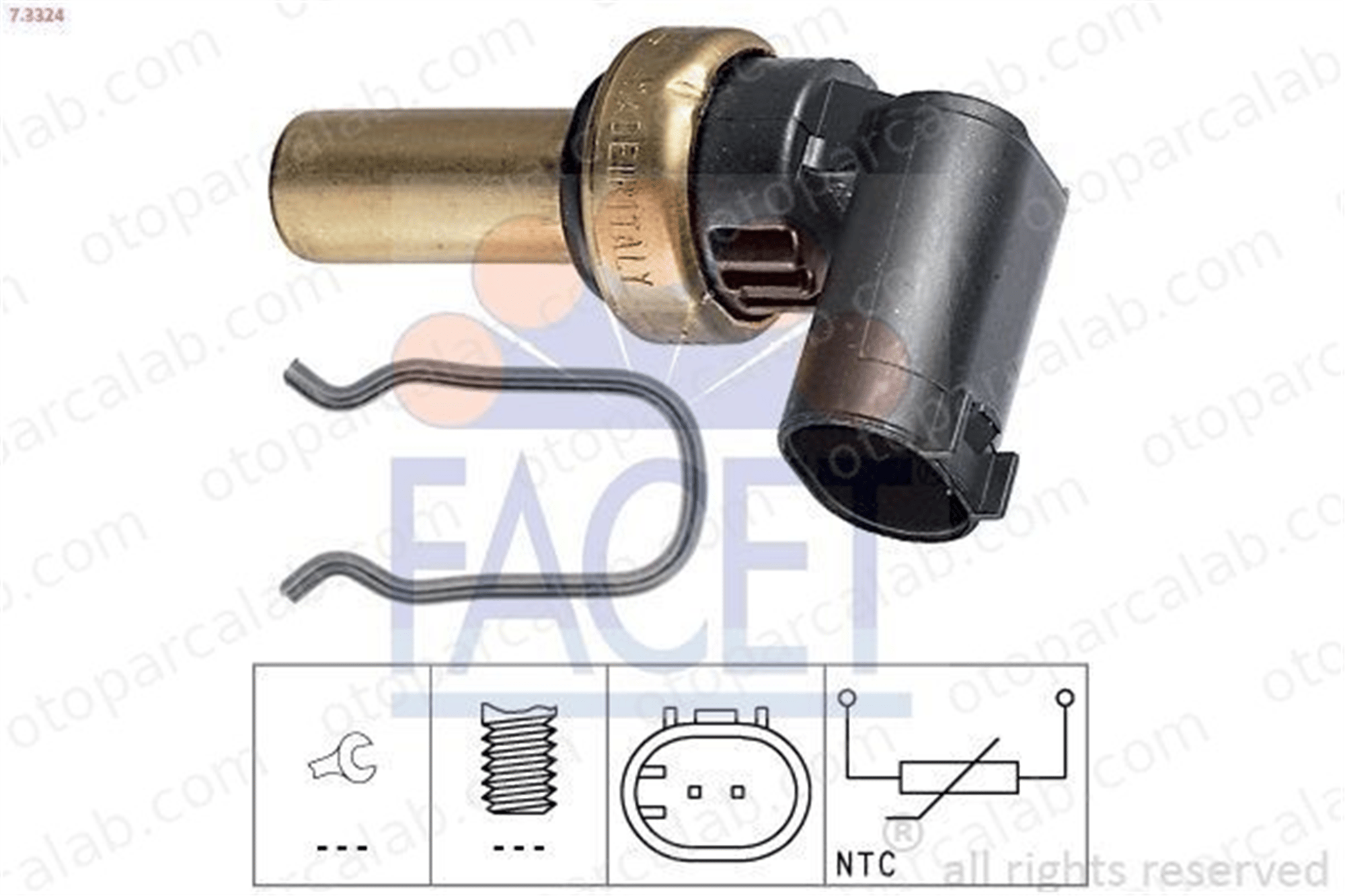 FACET 7.3324 Hararet Müşürü OPEL CORSA D CORSA E 55591002 55353807