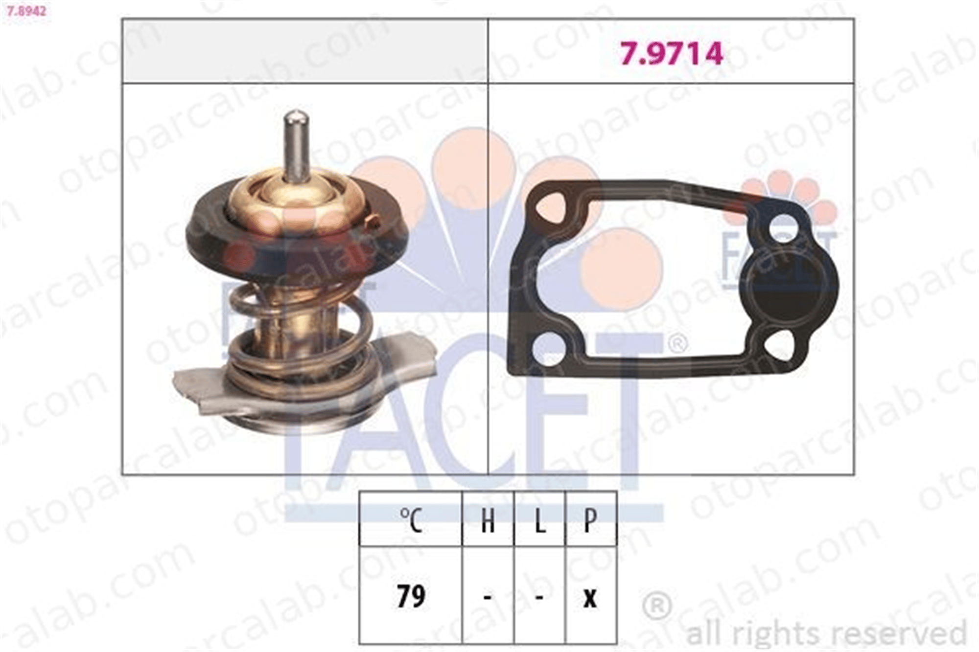 FACET 7.8942 Termostat 79 °C IVECO DAILY IV Platform şasi DAILY IV Panelvan/Van 1627658580 1336AA