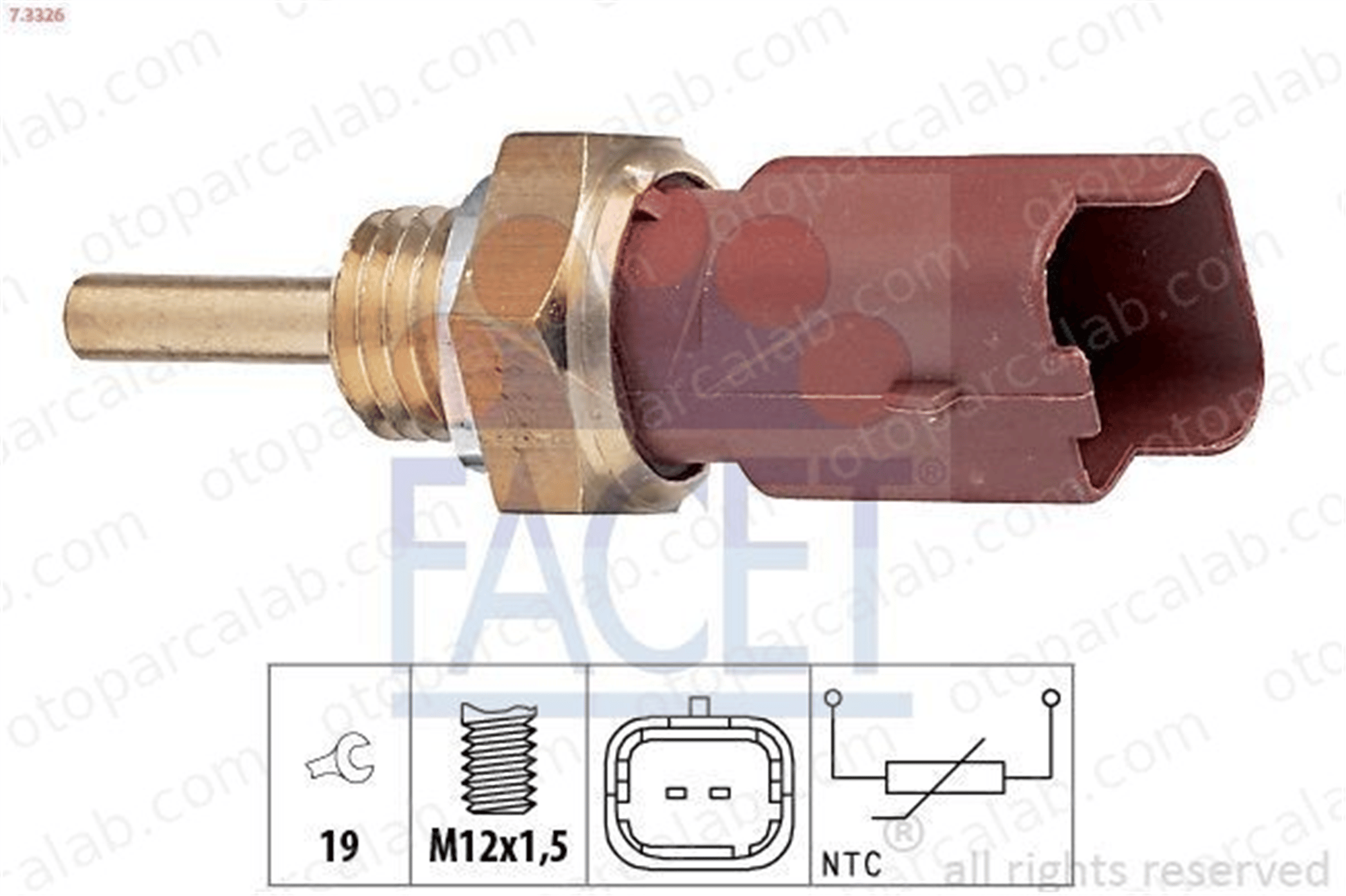 FACET 7.3326 Hararet Müşürü FIAT PANDA ALFA ROMEO MITO 71738162 55190791