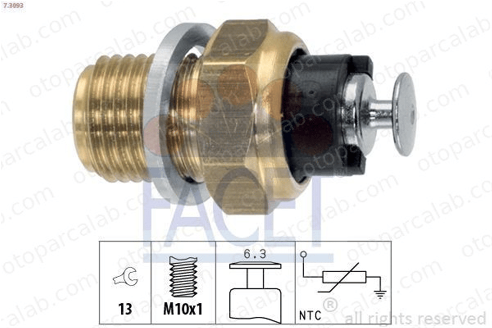 FACET 7.3093 Hararet Müşürü AUDI A6 C5 Avant A6 C5 49919563B 049919563B
