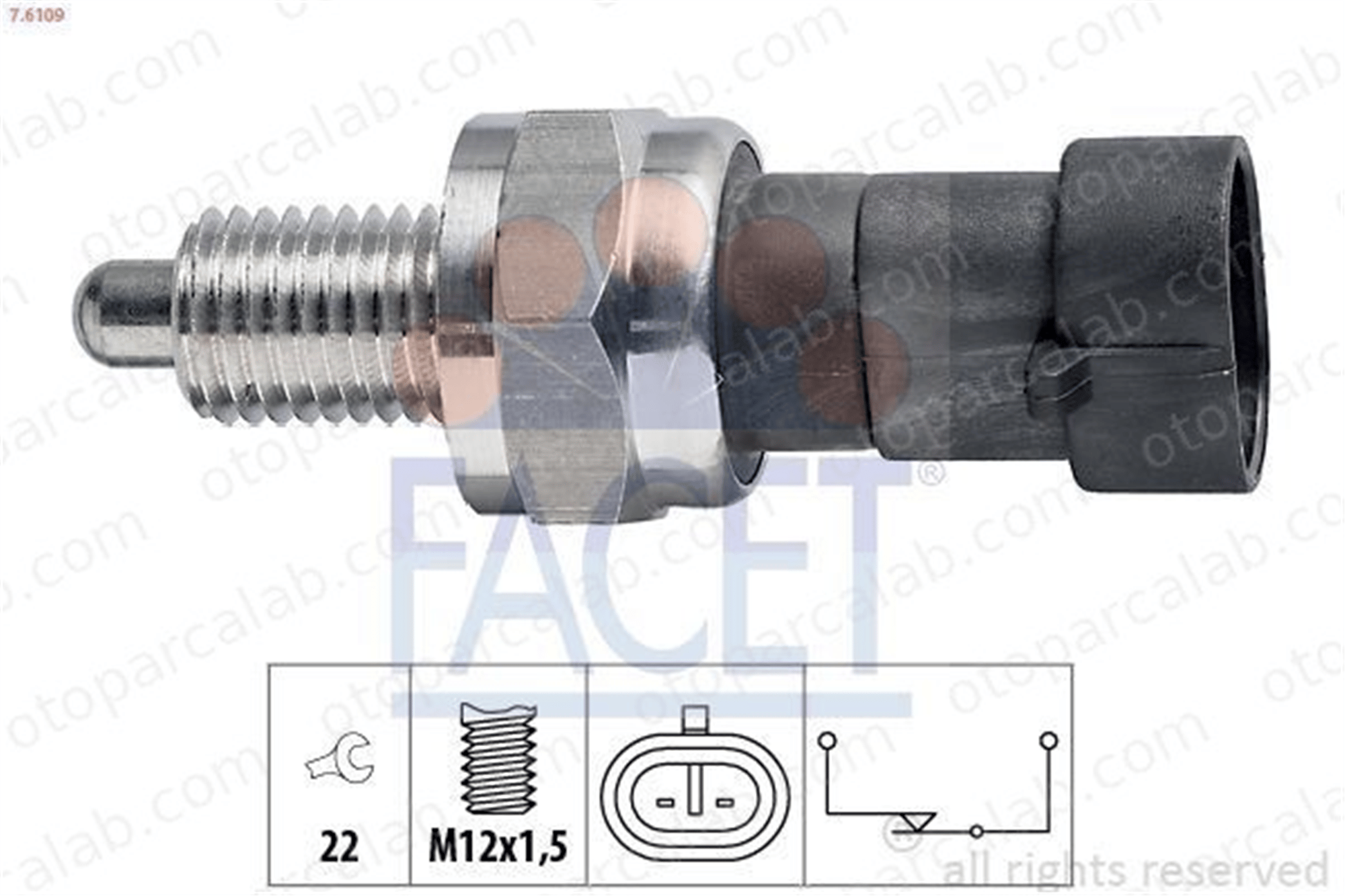 FACET 7.6109 Geri Vites Müşürü OPEL OMEGA A Station wagon OMEGA A 1239267 90337100