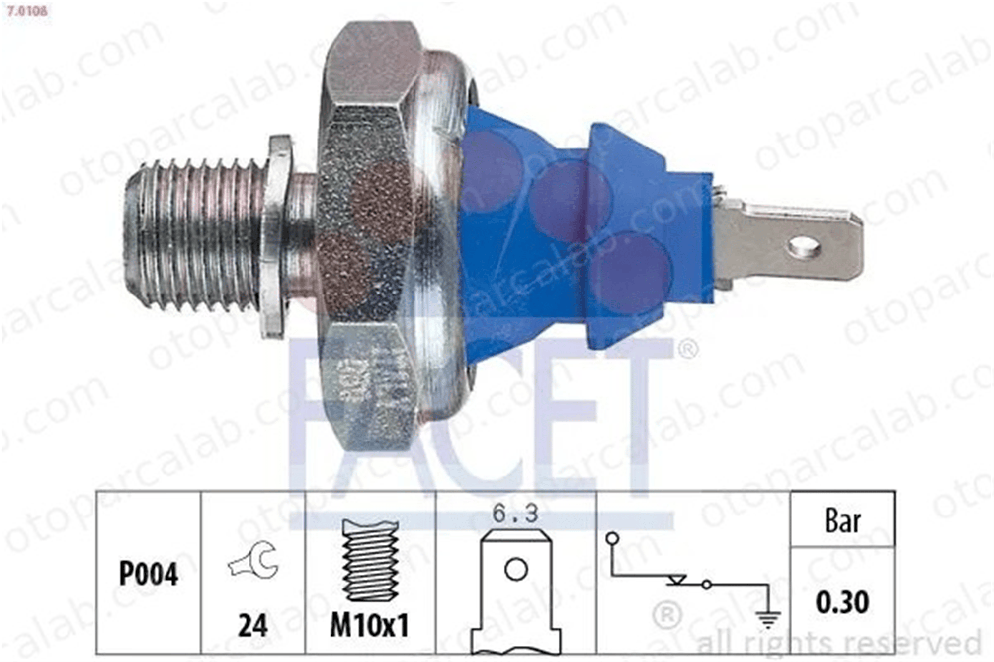 FACET 7.0108 Yağ Müşürü AUDI 100 C3 Sedan 100 C3 Avant 28919081D 028919081D