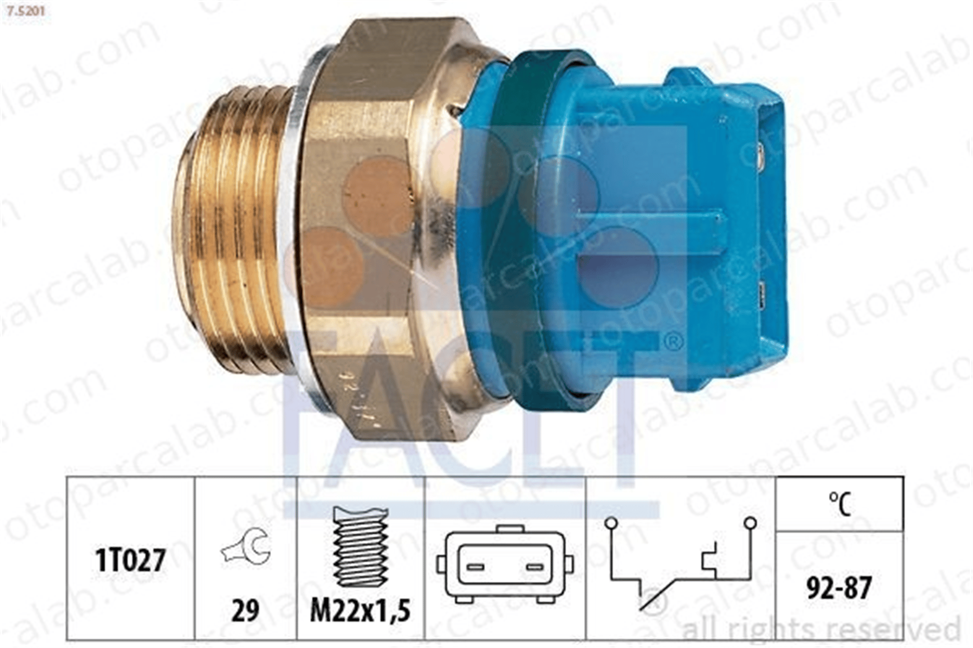 FACET 7.5201 Fan Müşürü PEUGEOT PARTNER MPV CITROËN BERLINGO / BERLINGO FIRST Kasa/büyük limuzin 65415024 126431