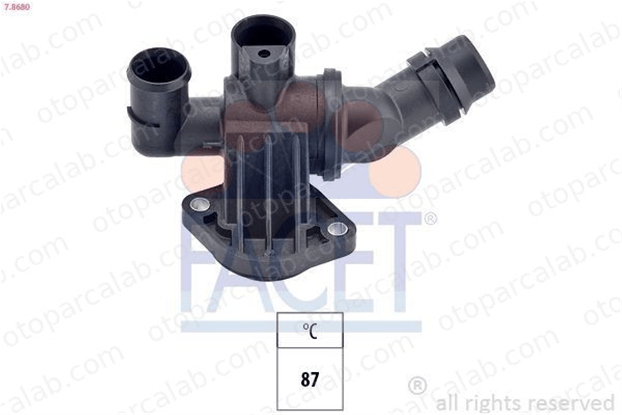 FACET 7.8680 Termostat Gövdesi AUDI A3 A3 Sportback 6F121111F 06F 121 111 F