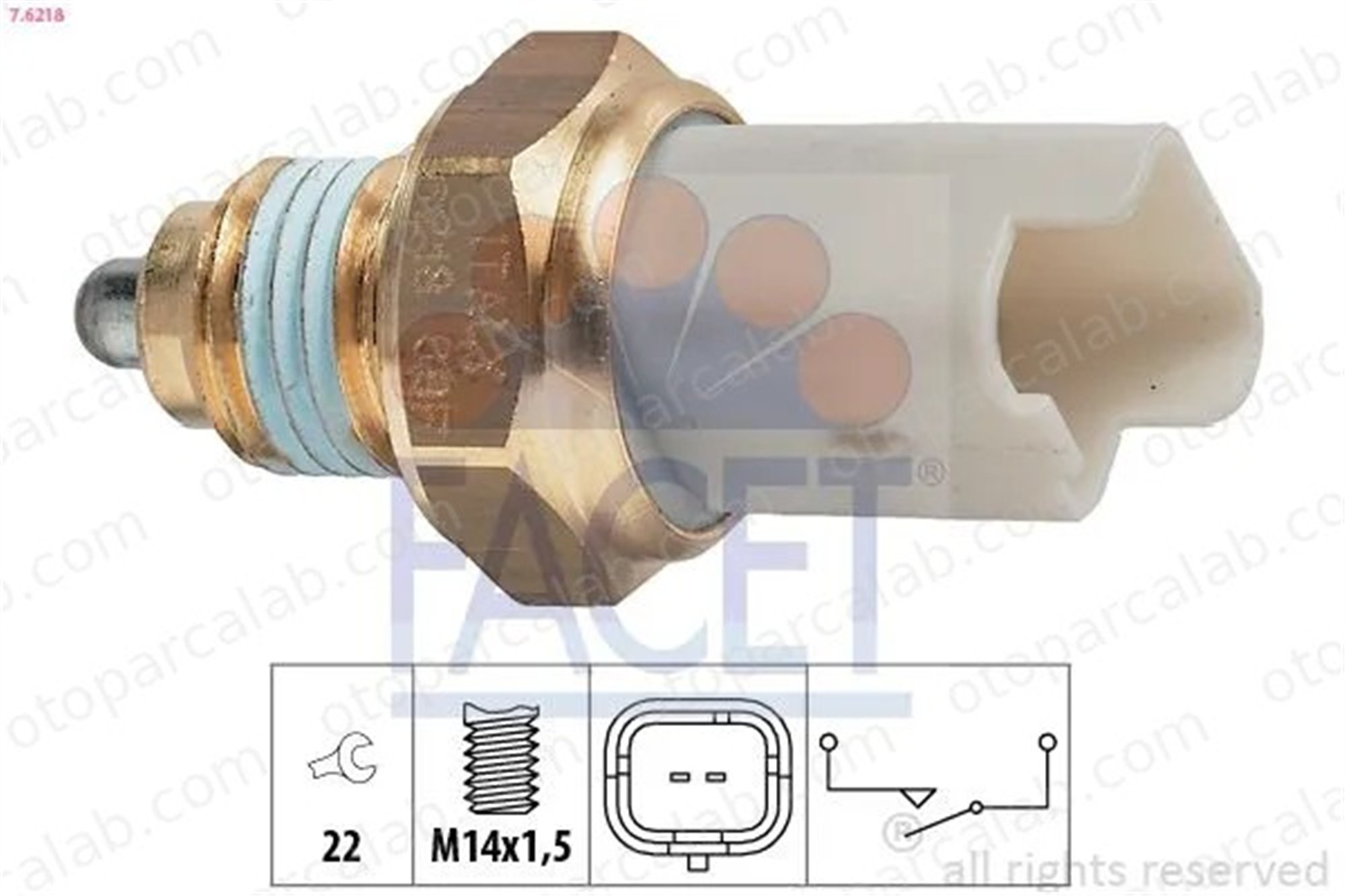 FACET 7.6218 Geri Vites Müşürü PEUGEOT PARTNER Kasa/büyük limuzin CITROËN BERLINGO Kasa/büyük limuzin 225752 225759