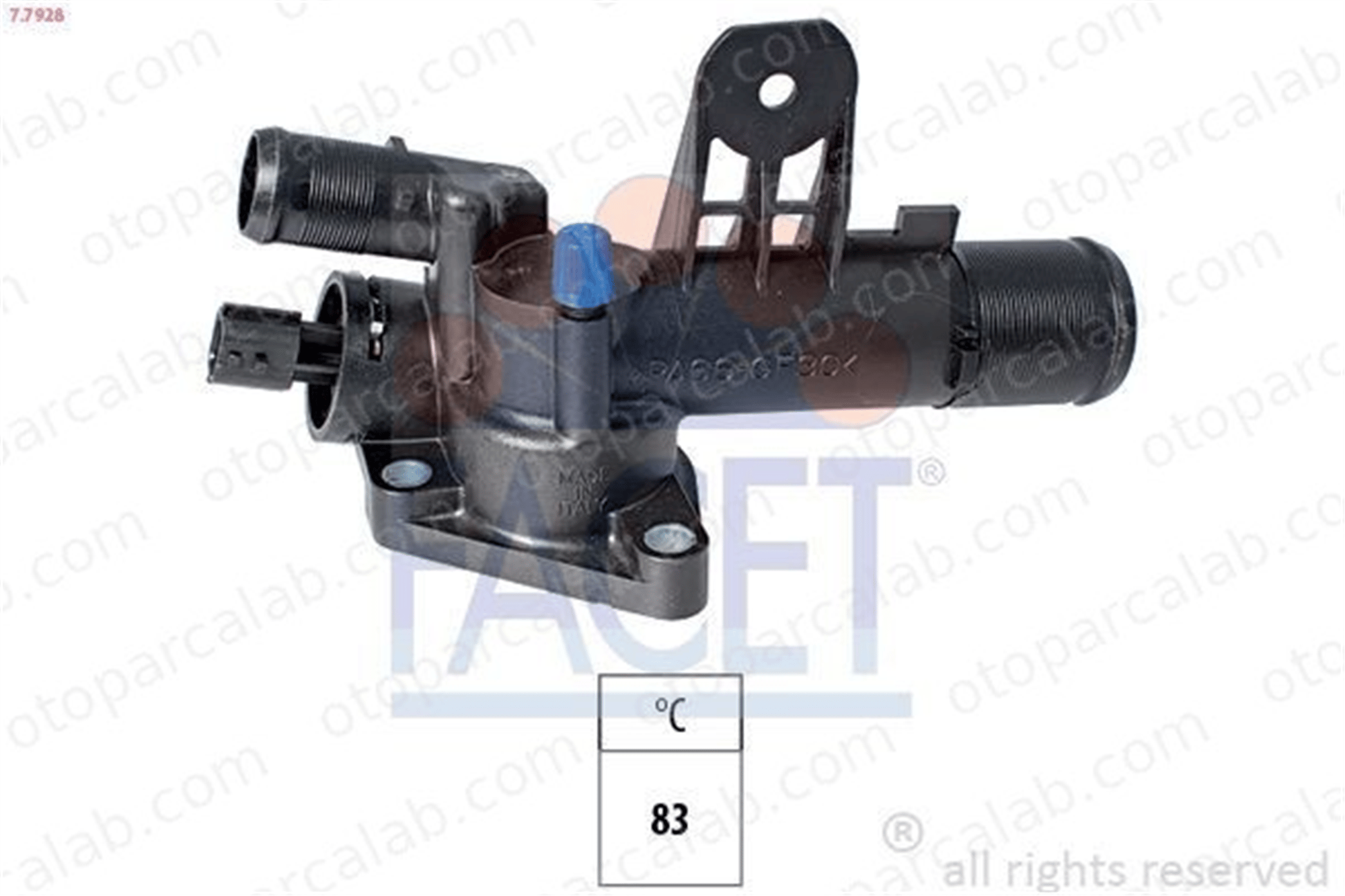 FACET 7.8710 Termostat 83 °C RENAULT KANGOO / GRAND KANGOO II KANGOO Express 110605536R 82005587517700105087