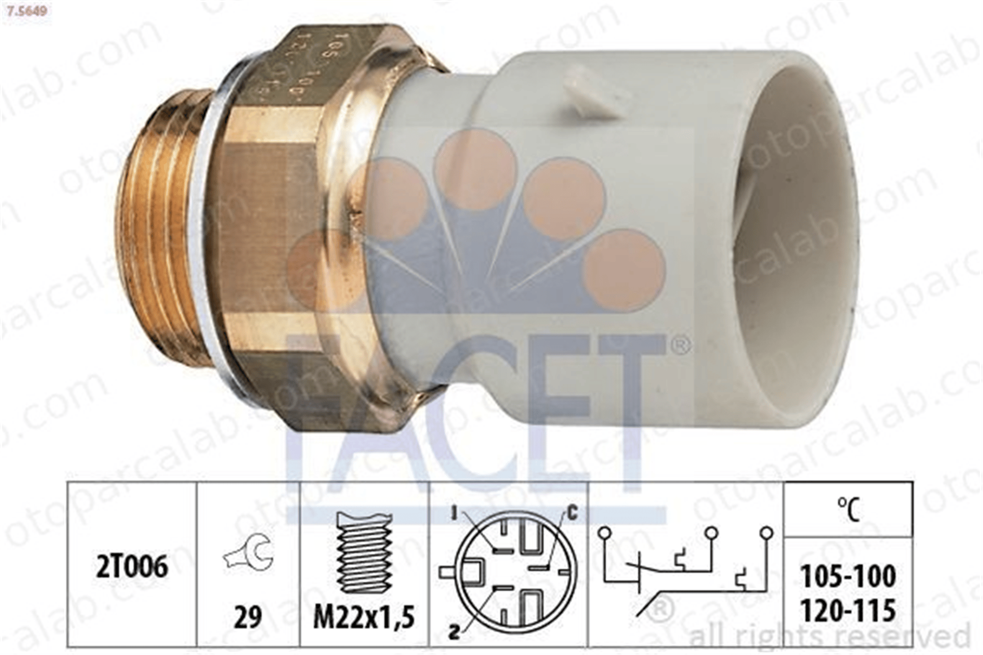 FACET 7.5649 Fan Müşürü OPEL ASTRA F Station wagon ASTRA F 90376209 1846325