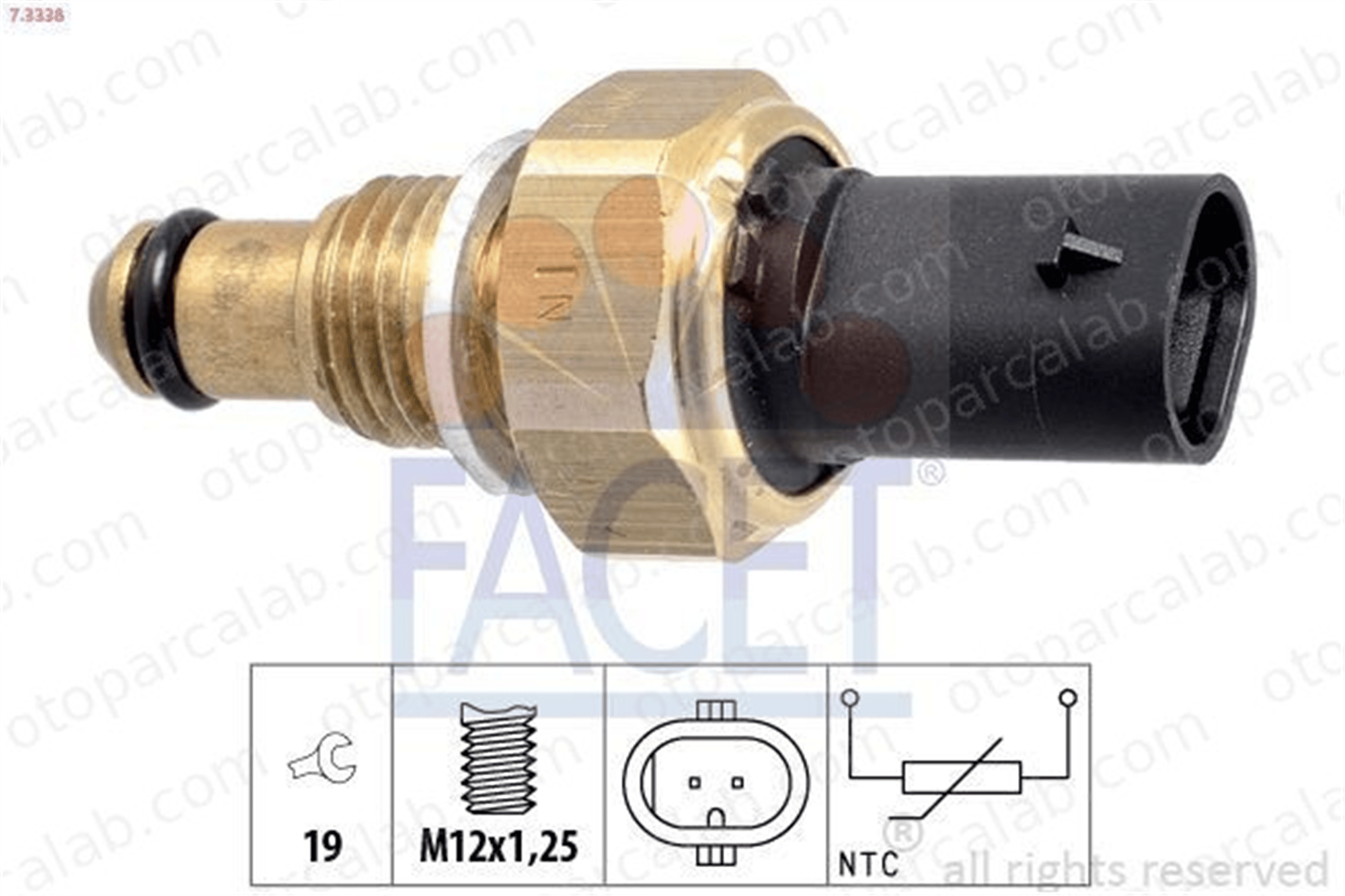 FACET 7.3338 Hararet Müşürü MERCEDES-BENZ SPRINTER 3,5-t Panelvan/Van SPRINTER 3,5-t Platform şasi A000905080 331104X400