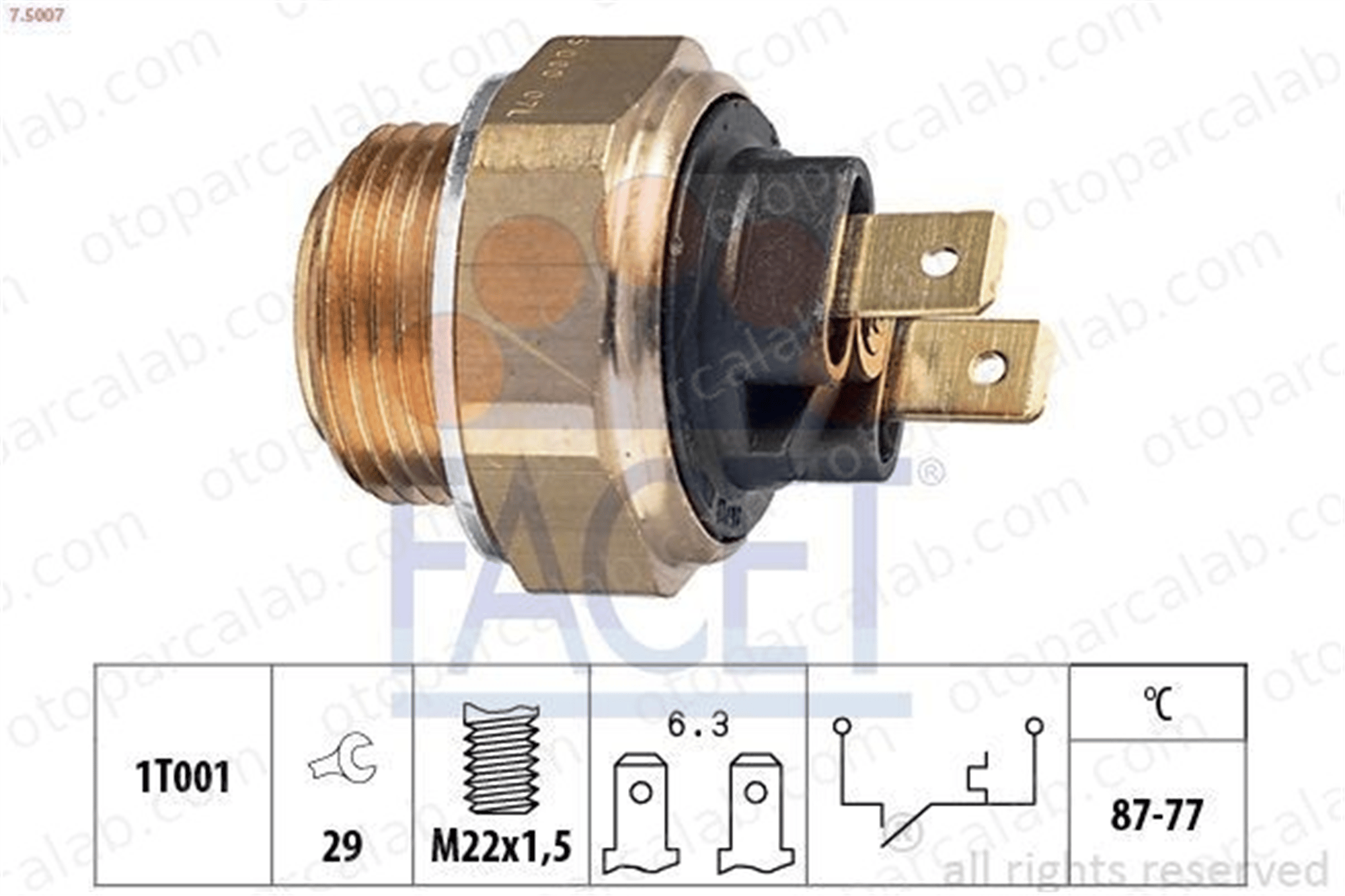 FACET 7.5007 Fan Müşürü PEUGEOT 205 II 309 I 7701348194 126414
