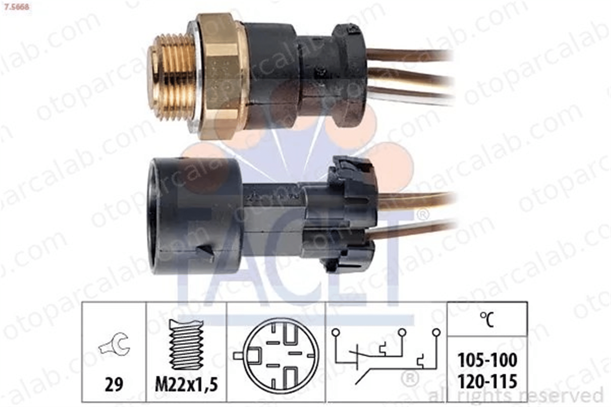 FACET 7.5668 Fan Müşürü OPEL CORSA B TIGRA 8942833010 90482428
