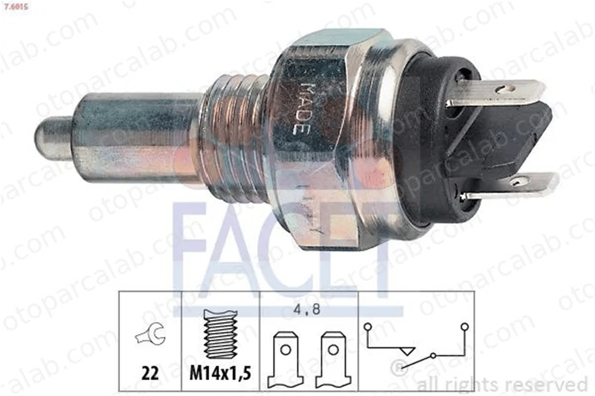FACET 7.6015 Geri Vites Müşürü CITROËN BX BX Break 7700732506 225717