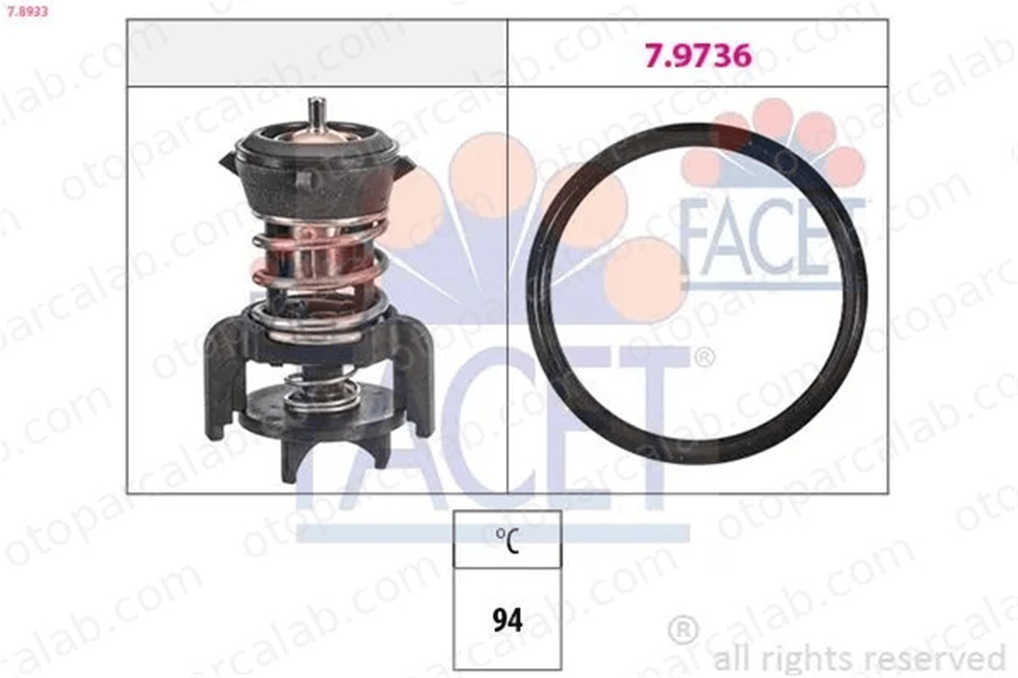 FACET 7.8933 Termostat AUDI A3 Sportback A3 Limousine 4L121026AE 04L121026AE