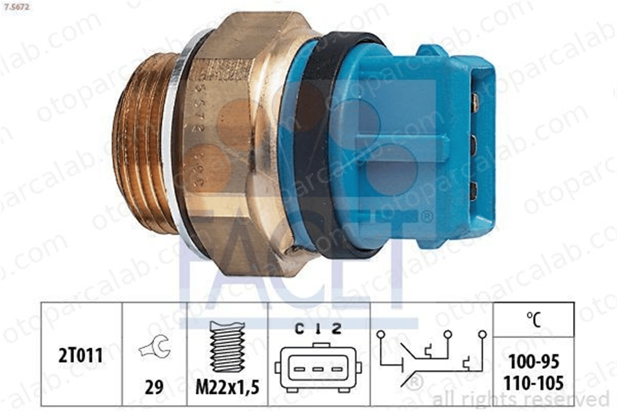 FACET 7.5672 Fan Müşürü OPEL OMEGA B OMEGA B Station wagon 90458540 1341036