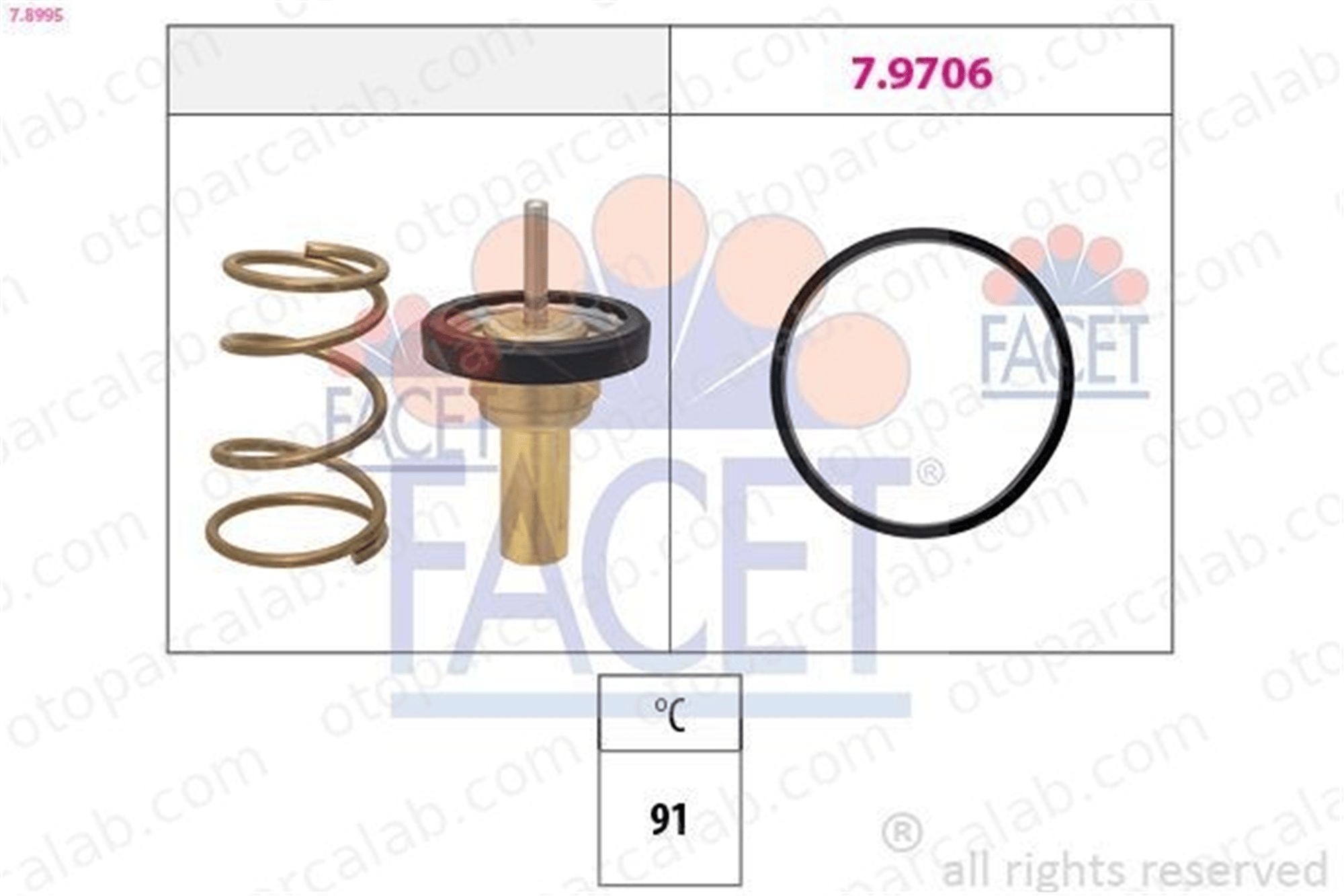 FACET 7.8995 Termostat NISSAN MICRA V RENAULT CLIO V 110600968R 1106000Q1F