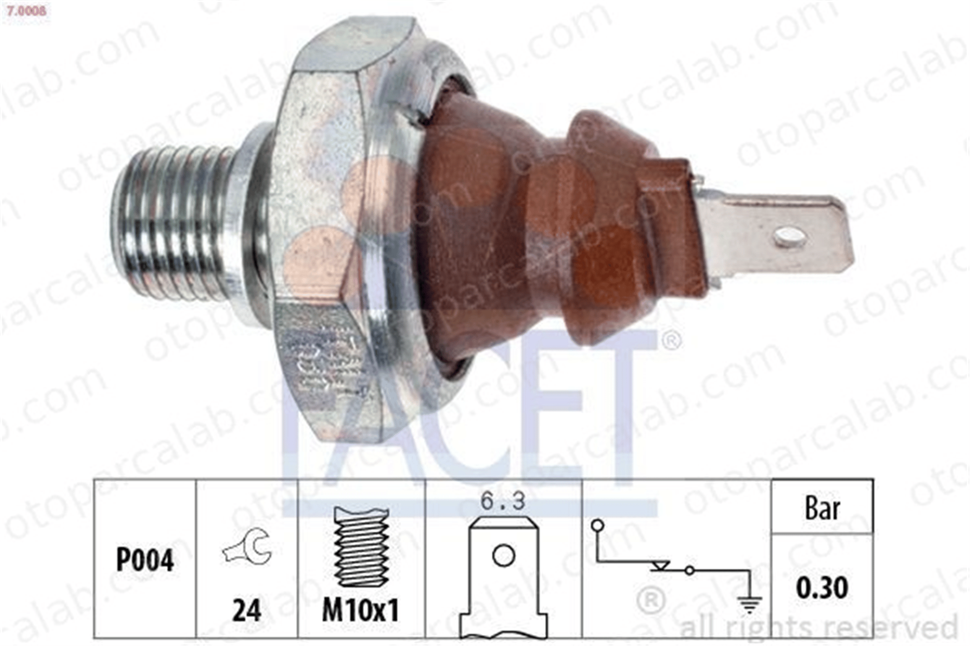 FACET 7.0008 Yağ Müşürü AUDI A6 C5 Avant A6 C5 21919081C 3250426
