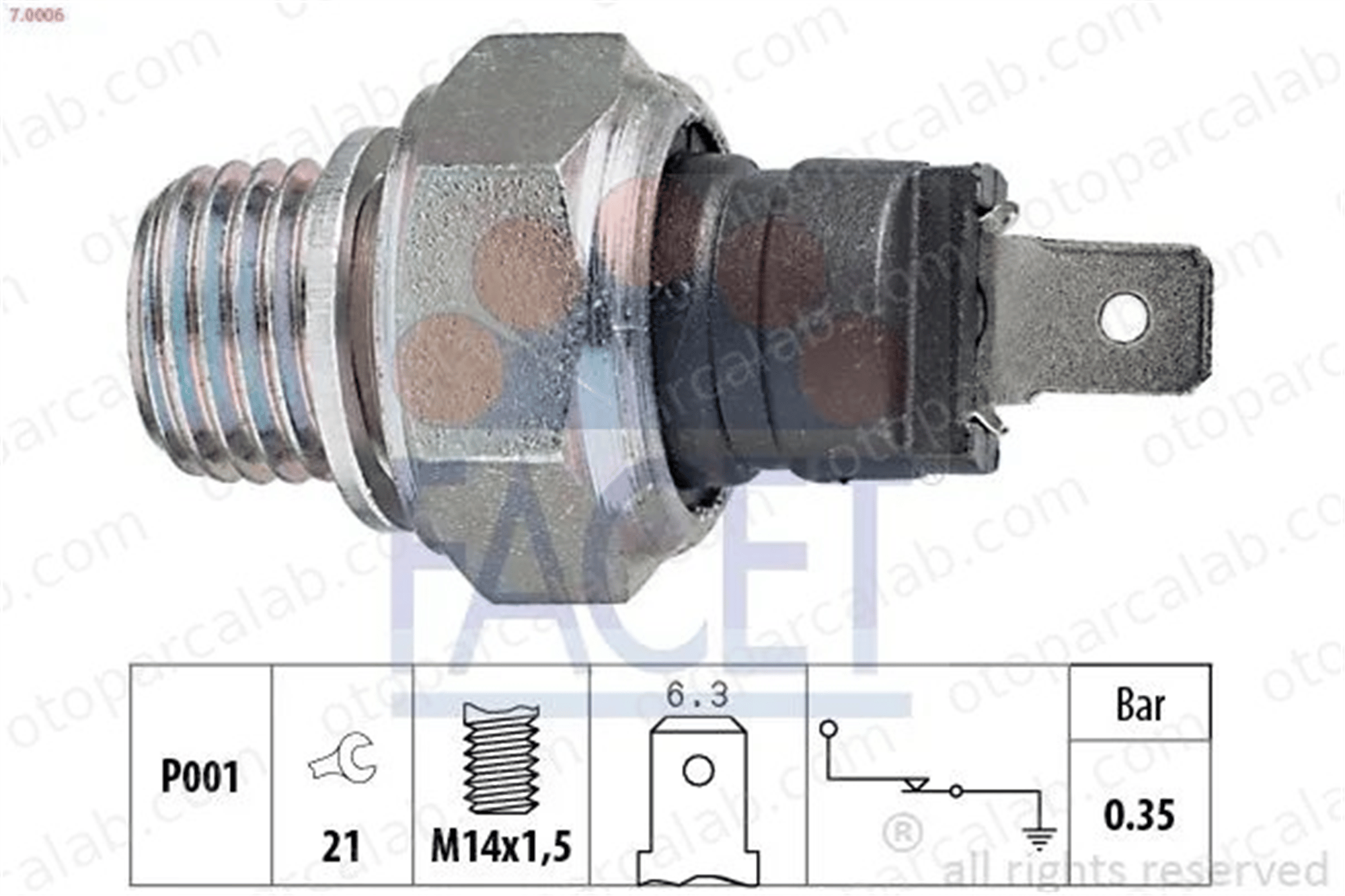 FACET 7.0006 Yağ Müşürü SAAB 9000 Hatchback 900 I 7700761254 T1348032