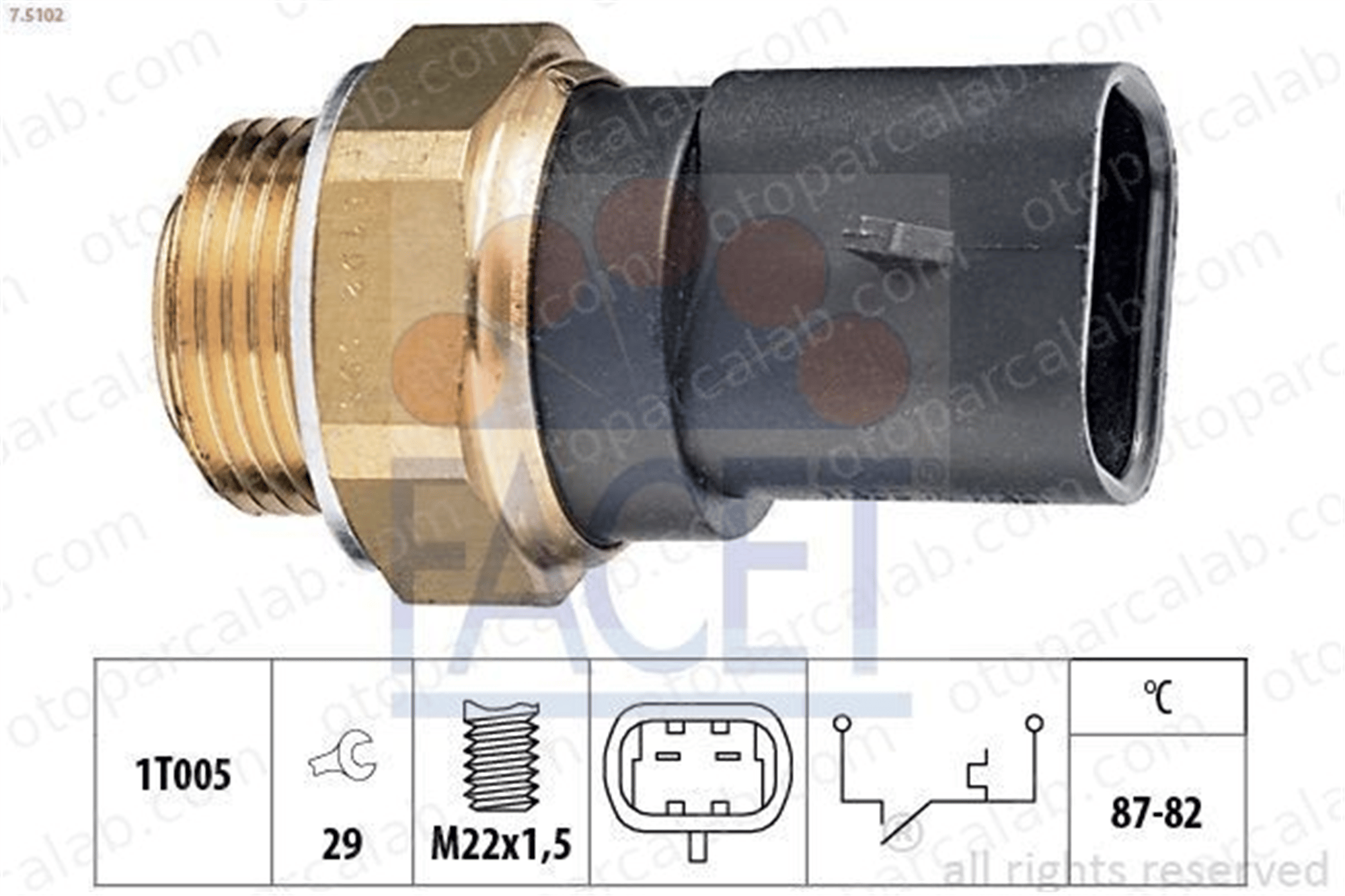 FACET 7.5102 Fan Müşürü OPEL ASTRA F Station wagon ASTRA F 7586250 90357303