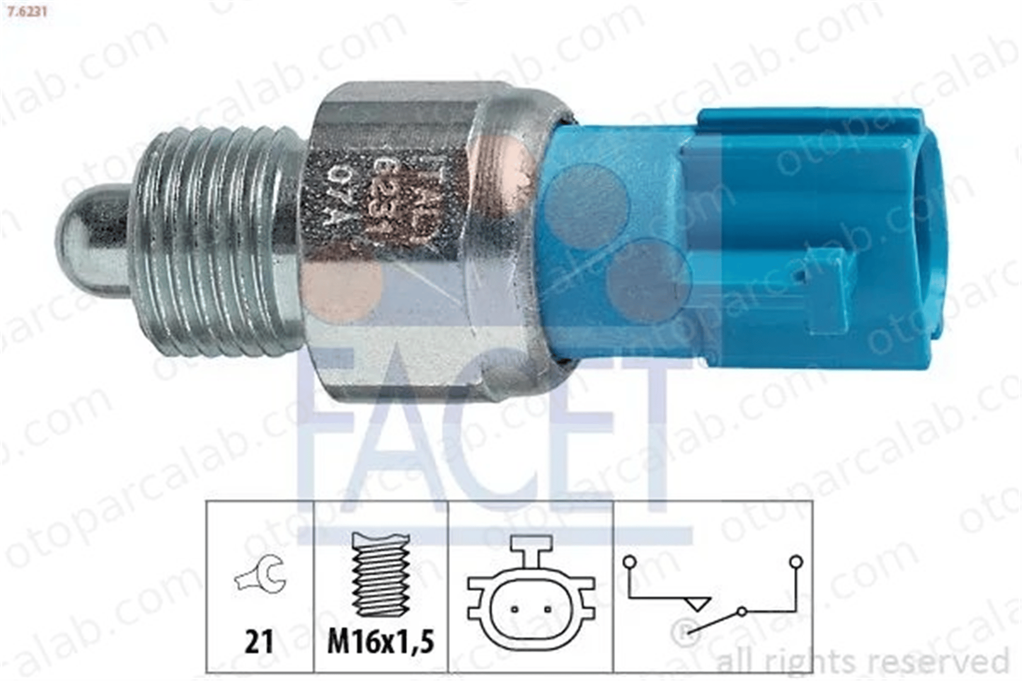 FACET 7.6231 Geri Vites Müşürü NISSAN PRIMERA Hatchback PRIMERA 320056J00A 320066J000