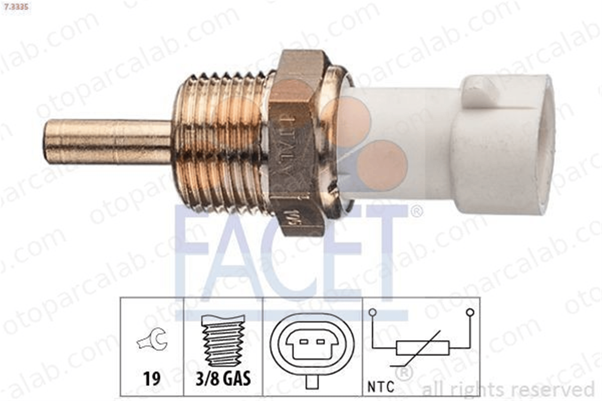 FACET 7.3335 Hararet Müşürü OPEL ANTARA A CHEVROLET CAPTIVA 96440380 4803542