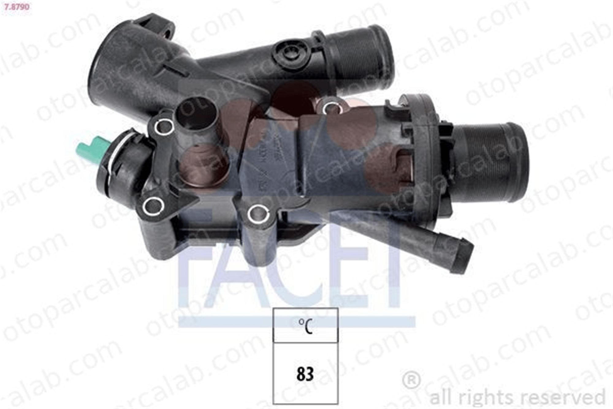 FACET 7.8790 Termostat 83 °C FORD KUGA II KUGA I 1336AS 9682141580