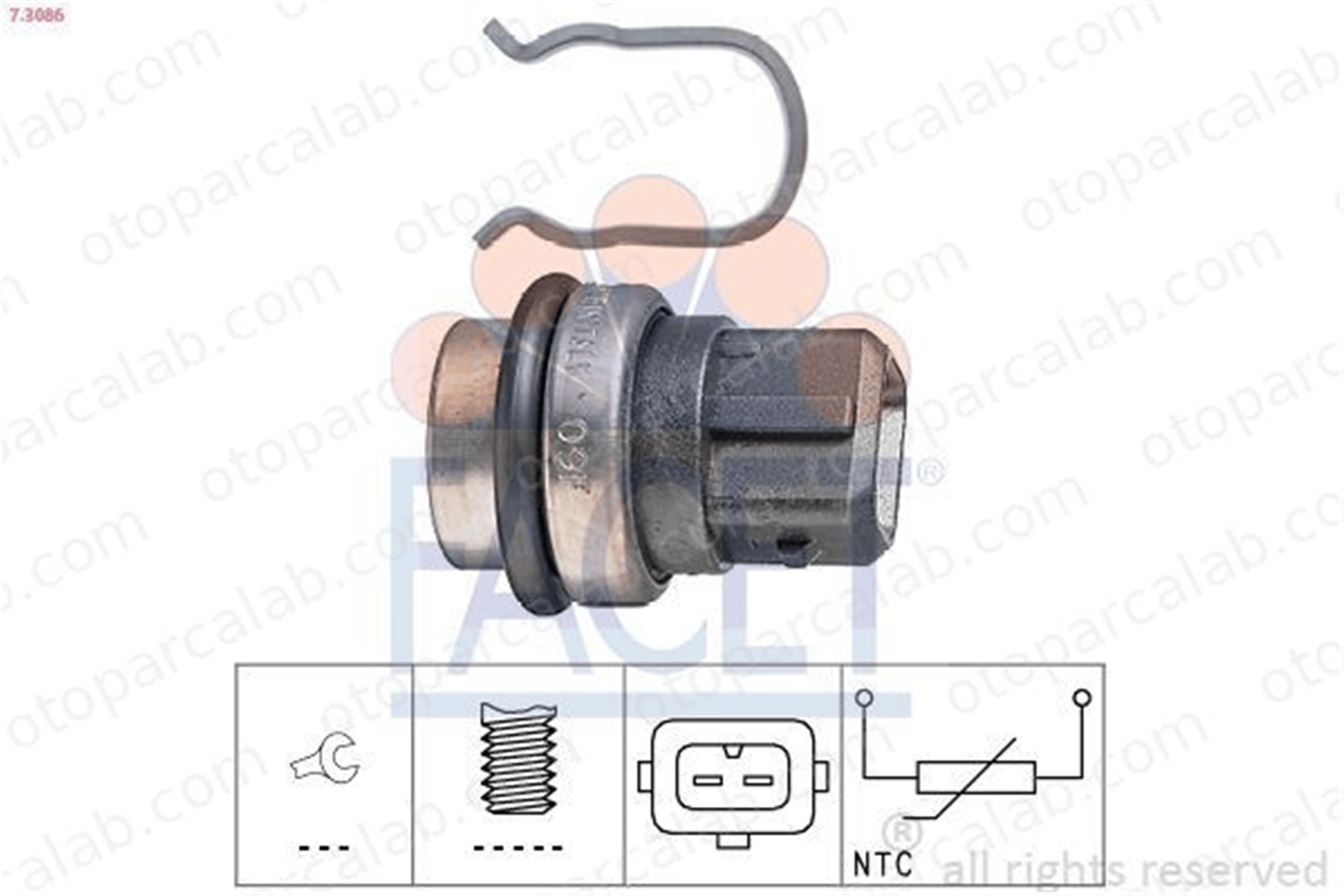 FACET 7.3086 Hararet Müşürü VW GOLF II JETTA II 25191950D 251919501A
