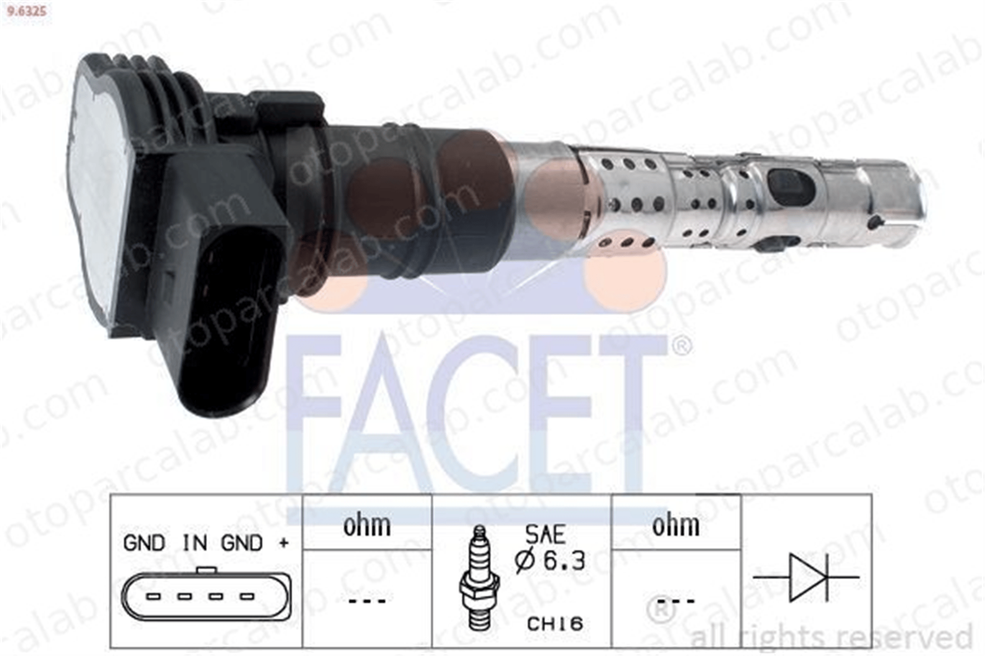 FACET 9.6325 Ateşleme Bobini VW PHAETON TOUAREG 77905115AA 77905115G