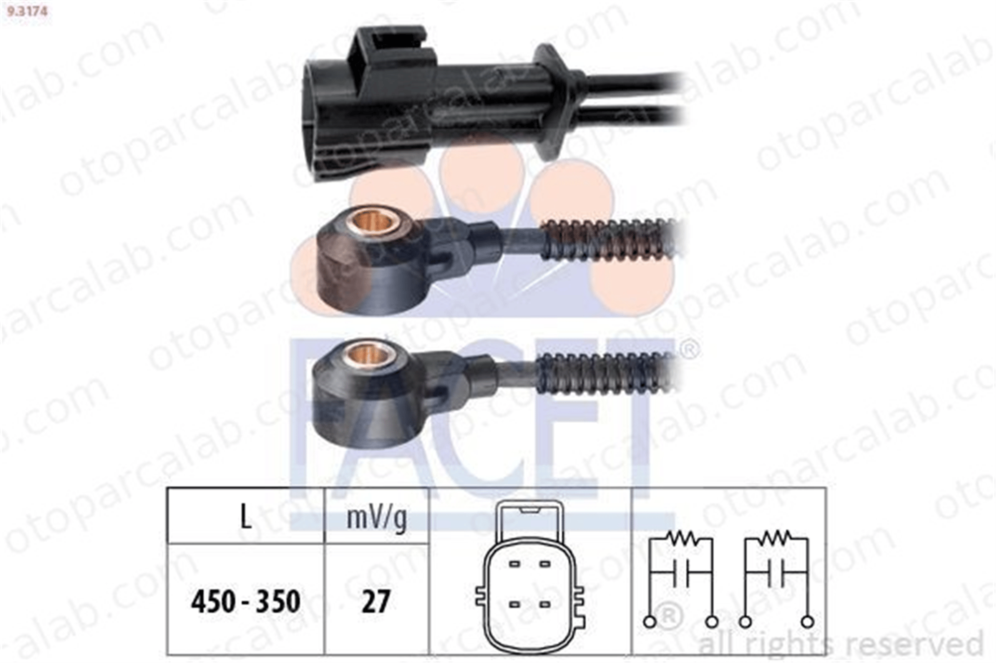 FACET 9.3174 Vuruntu Sensörü VOLVO S40 II S80 II 6M5G12A699AA 1371593
