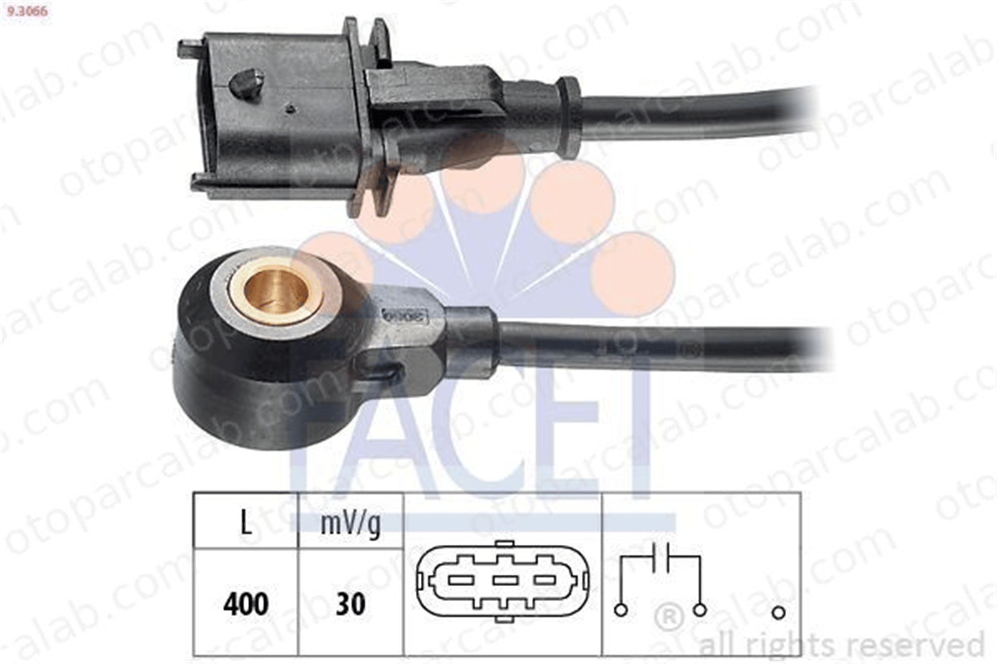 FACET 9.3066 Vuruntu Sensörü OPEL VECTRA C VECTRA C GTS 9158720 6238181