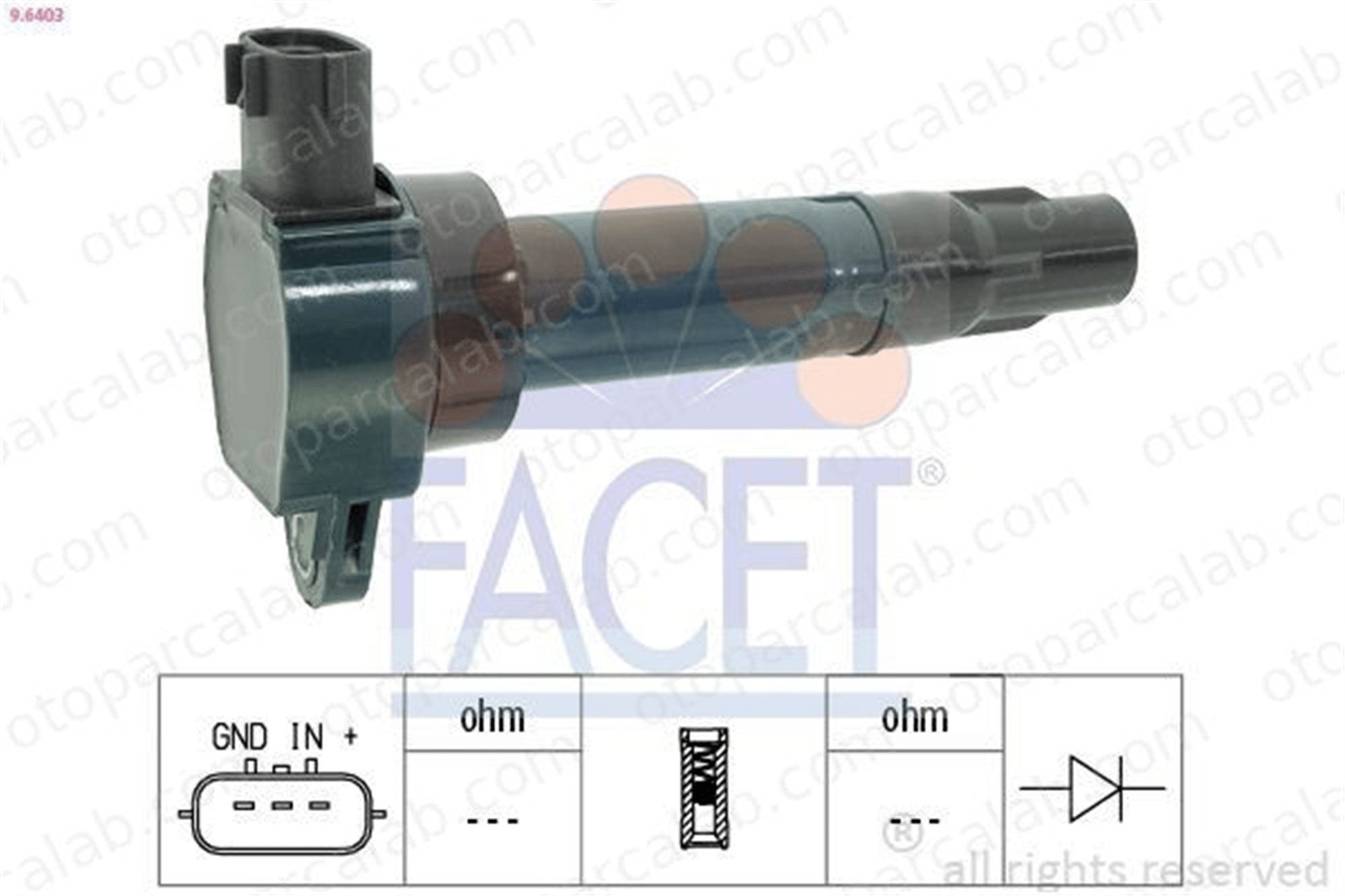 FACET 9.6403 Ateşleme Bobini SMART FORTWO Cabrio FORTWO Coupe 1832A028 134086