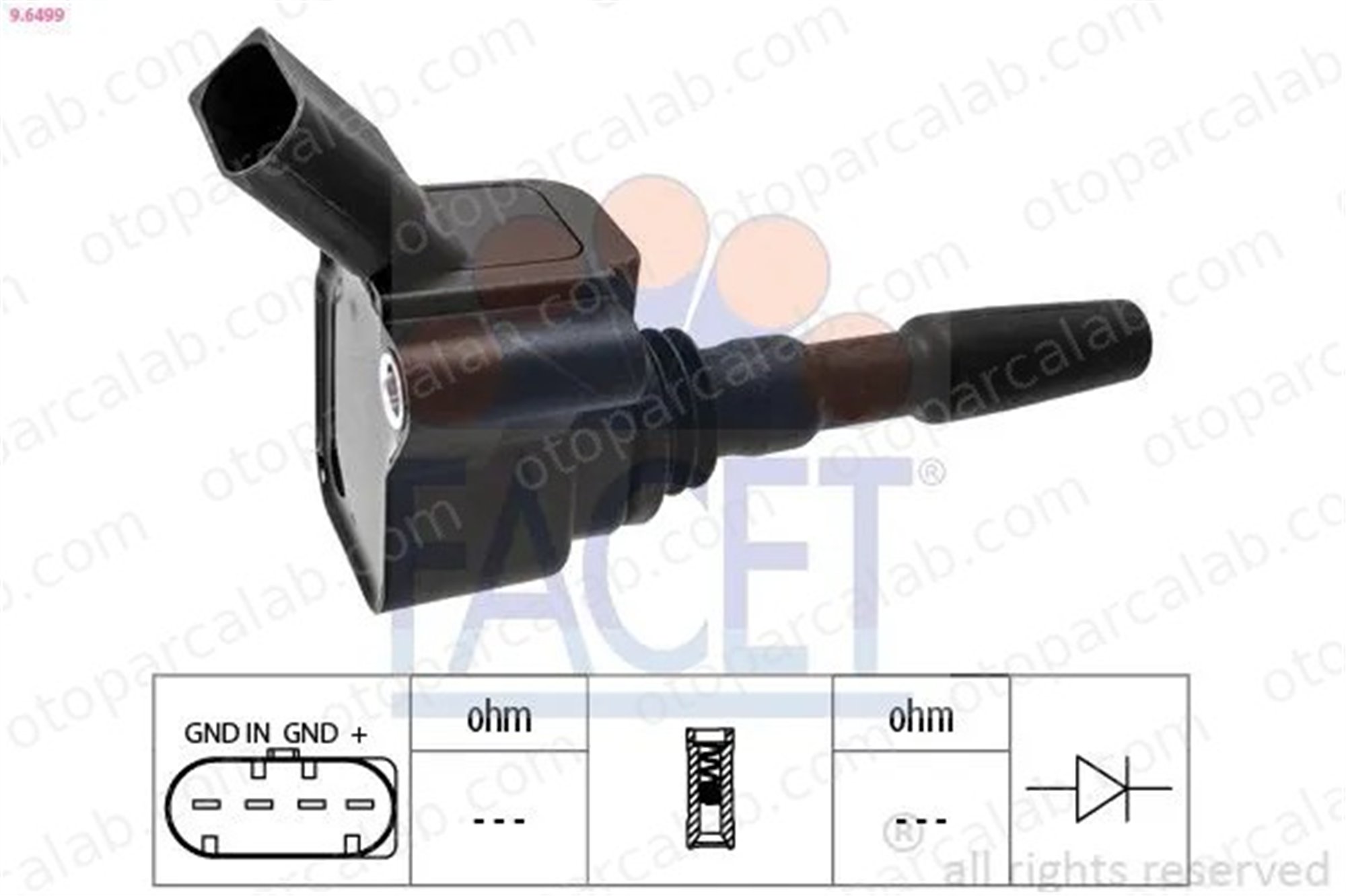 FACET 9.6499 Ateşleme Bobini VW GOLF VII SEAT LEON 4C905110A 04C905110A