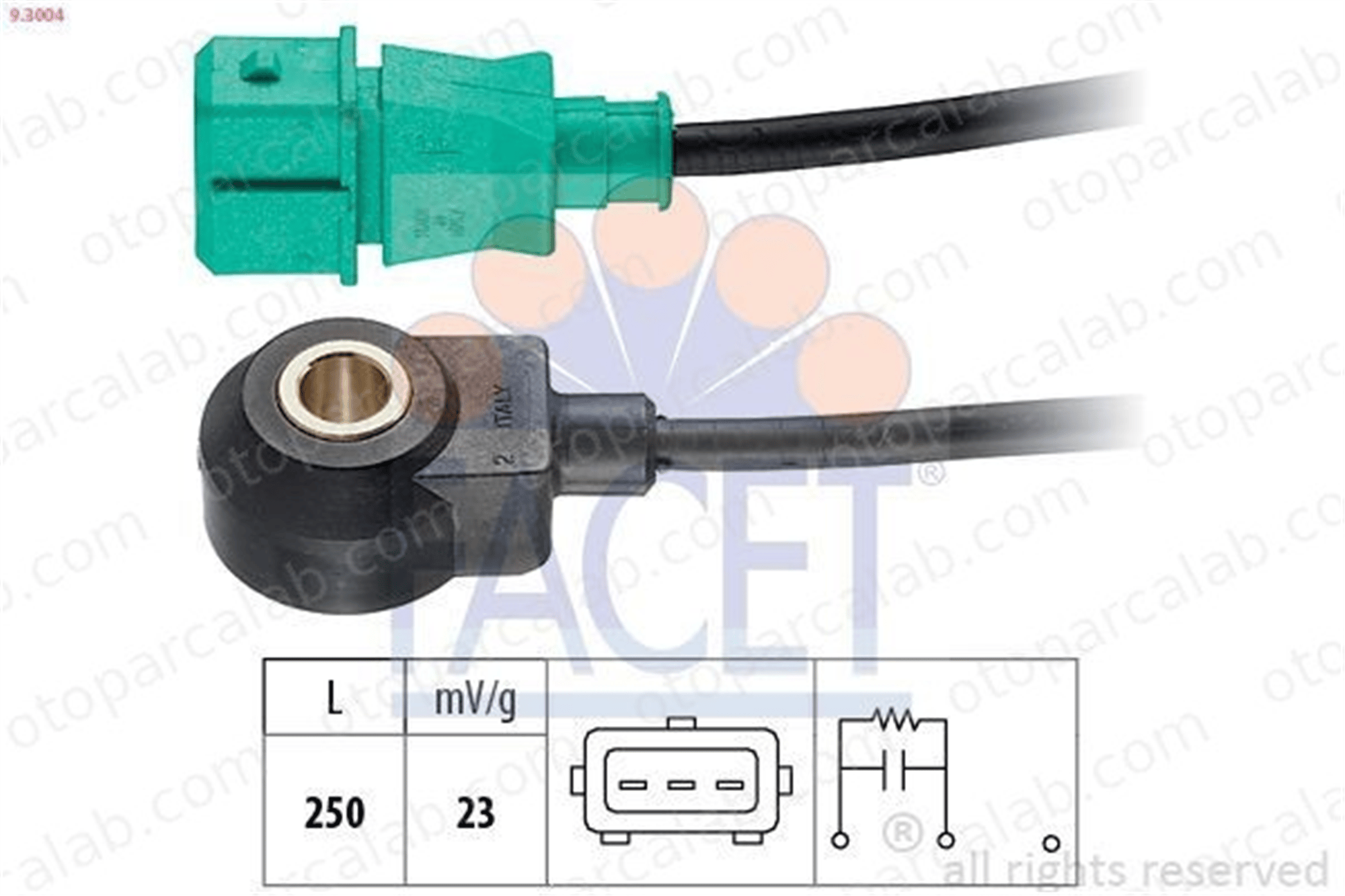 FACET 9.3004 Vuruntu Sensörü FIAT ULYSSE PEUGEOT 406 Break 9628648280 594622