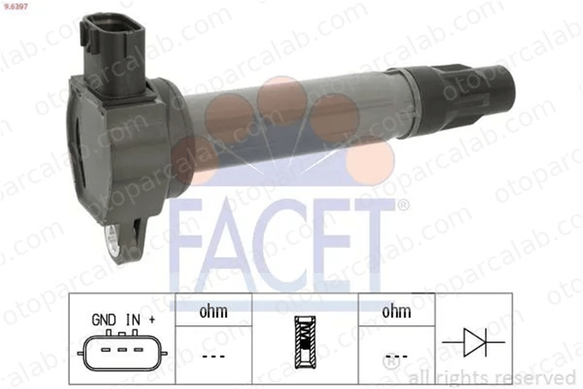 FACET 9.6397 Ateşleme Bobini MITSUBISHI LANCER VIII LANCER VIII Sportback 597096 134083