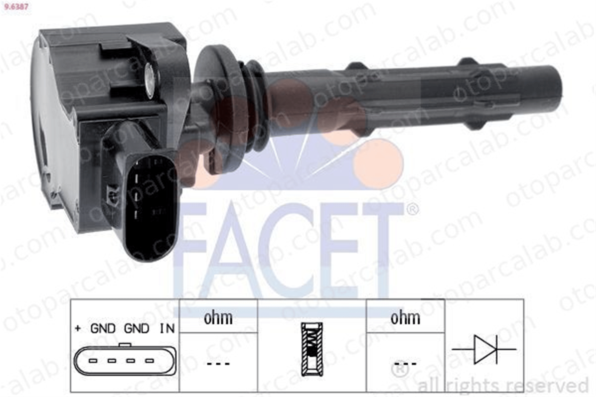 FACET 9.6387 Ateşleme Bobini MERCEDES-BENZ C-SERISI E-SERISI T-Model A2729060060 134041