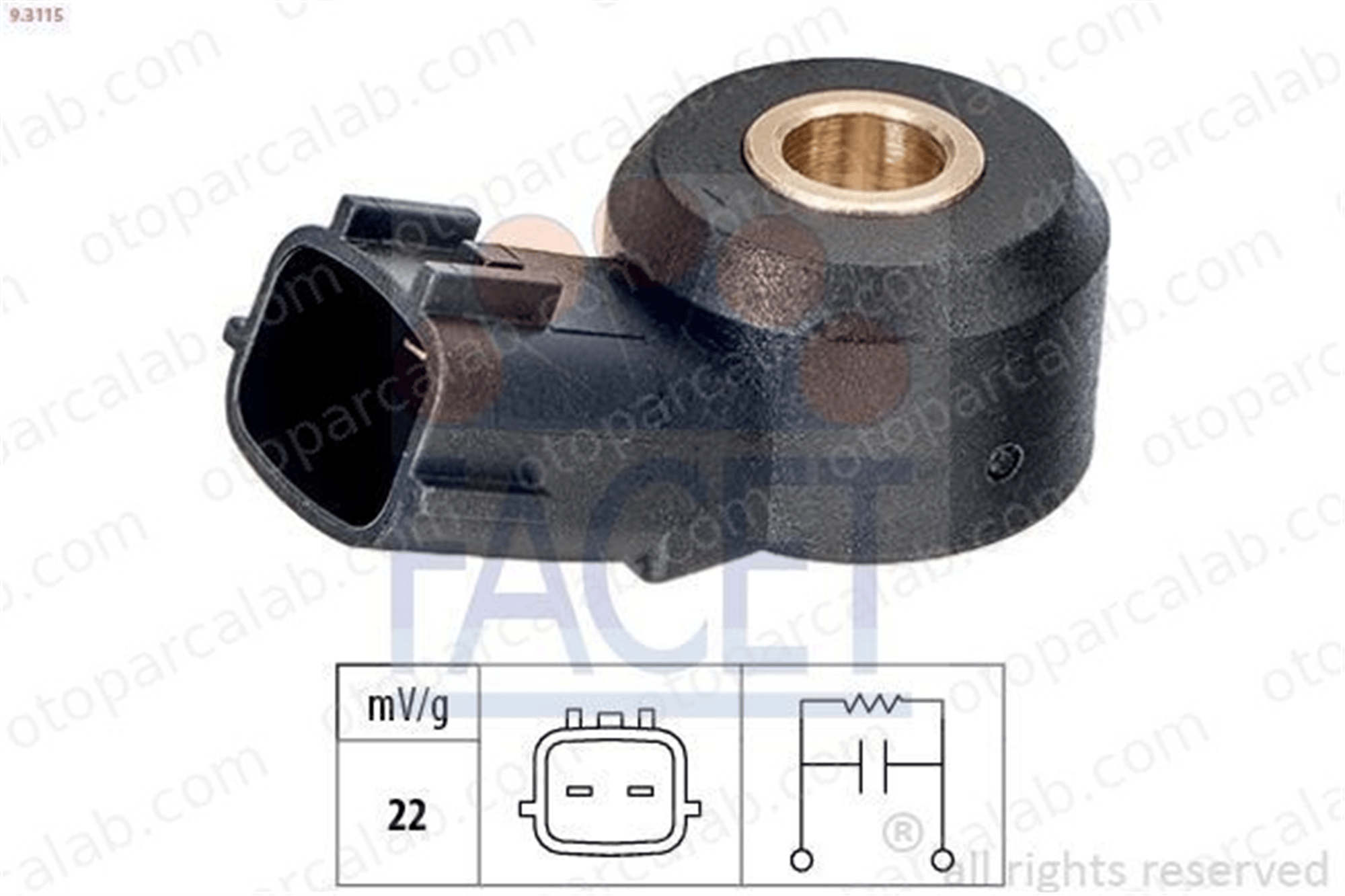 FACET 9.3115 Vuruntu Sensörü FIAT PANDA PUNTO 55269065 46538111