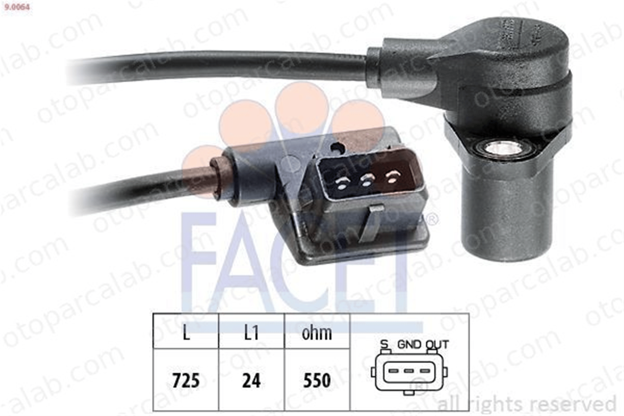 FACET 9.0064 Krank Sensörü BMW 3 3 Touring 12141715030 12141720854