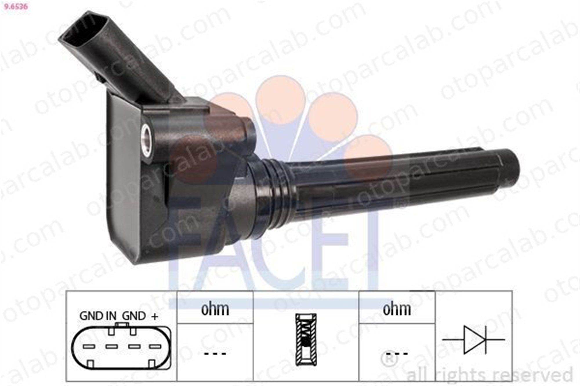 FACET 9.6536 Ateşleme Bobini AUDI A4 B9 A4 B9 Avant 6H905110D 6H905110E