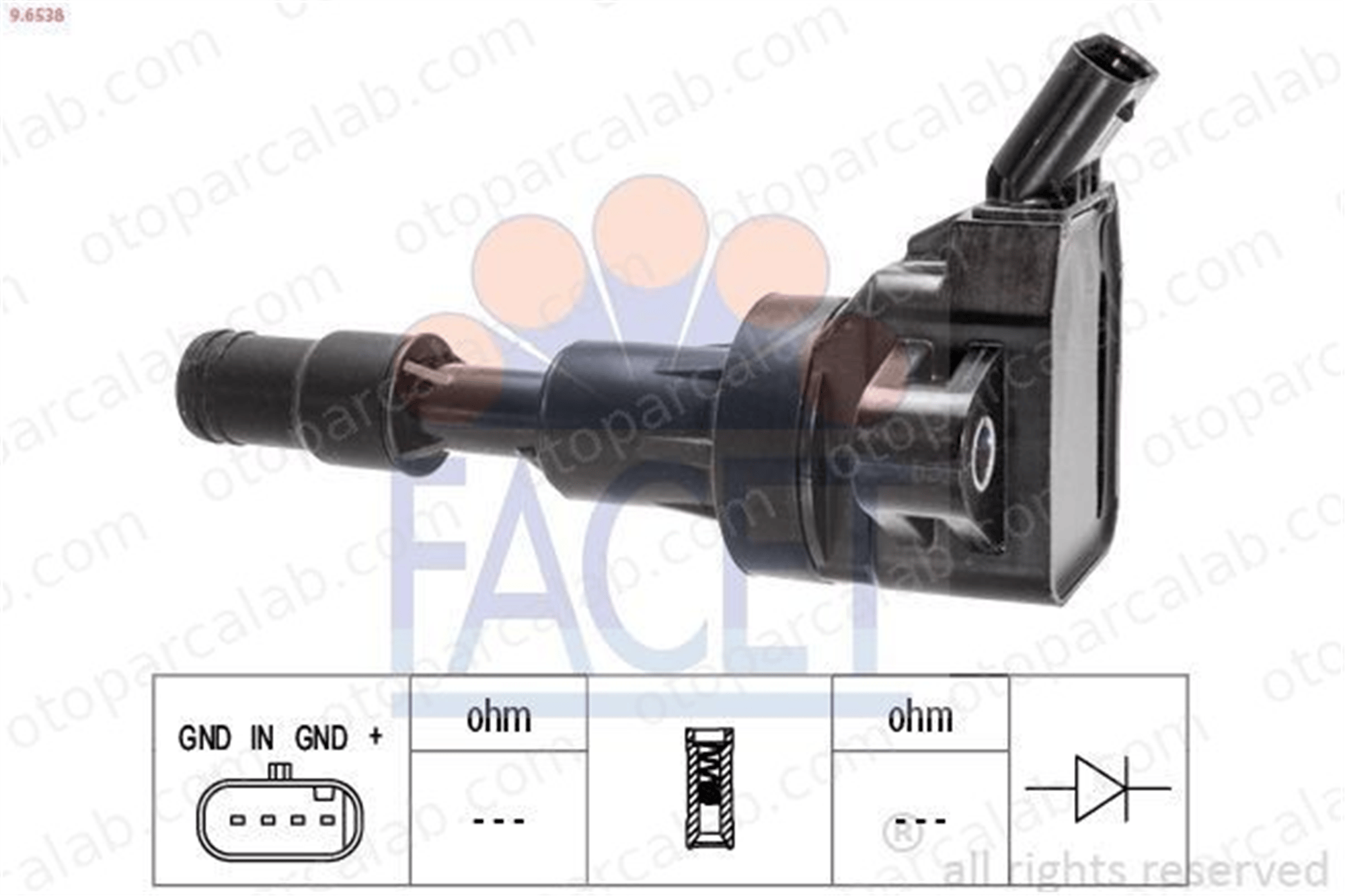 FACET 9.6538 Ateşleme Bobini HYUNDAI i20 ACTIVE i20 II 2730104110 133791