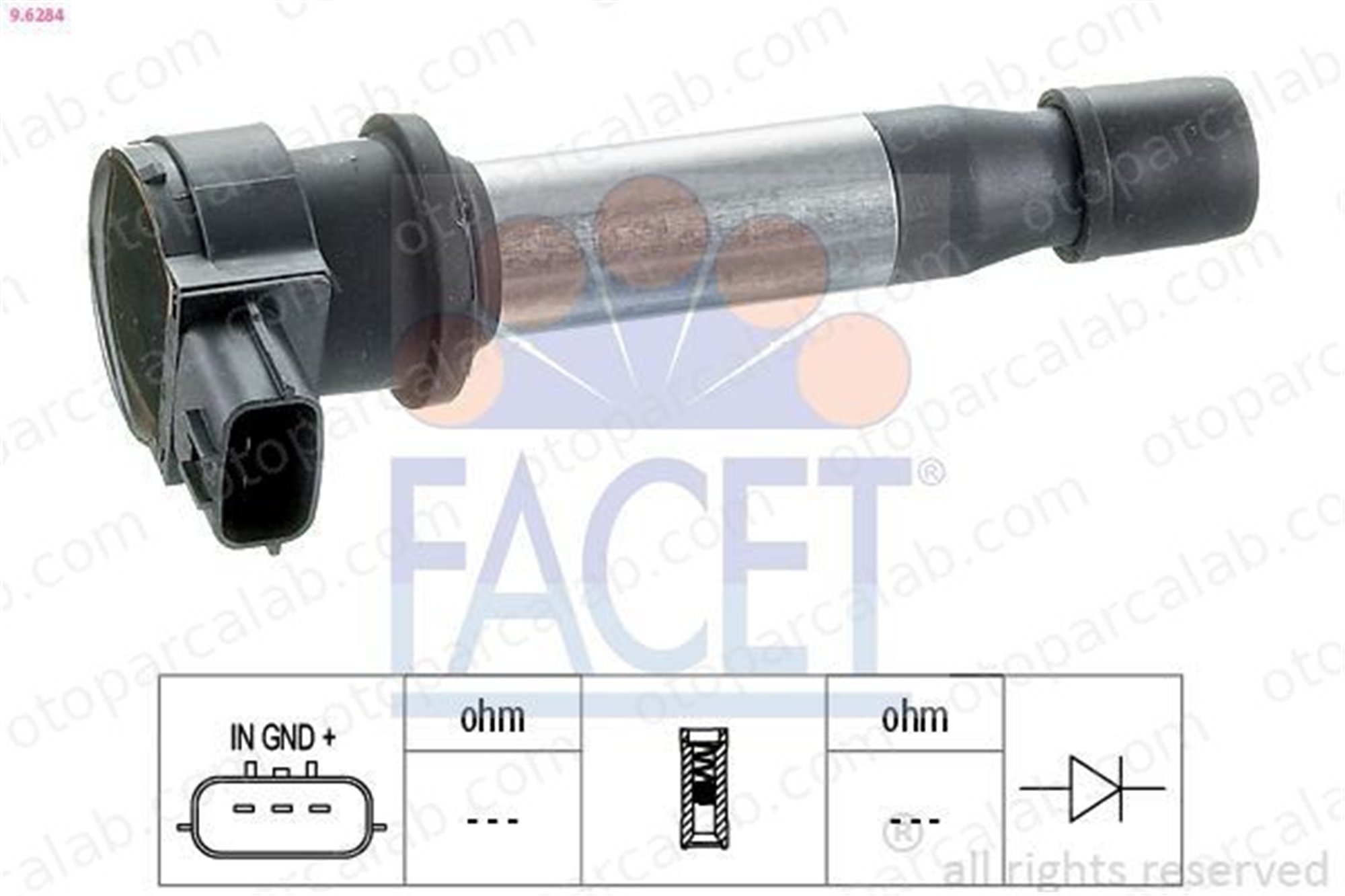 FACET 9.6284 Ateşleme Bobini FIAT BARCHETTA BRAVA 46473849 133926