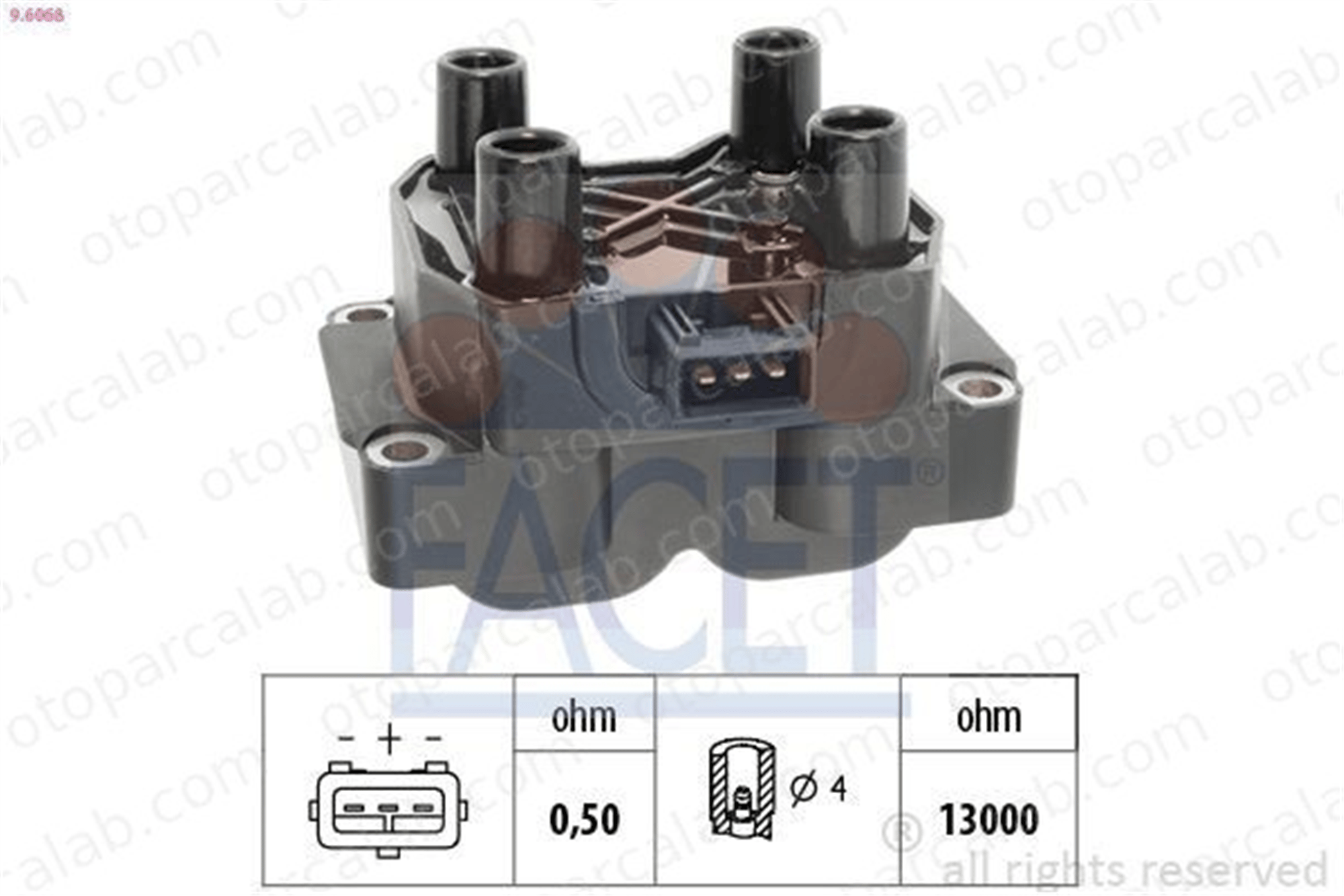 FACET 9.6068 Ateşleme Bobini ALFA ROMEO 155 146 7648797 60558152