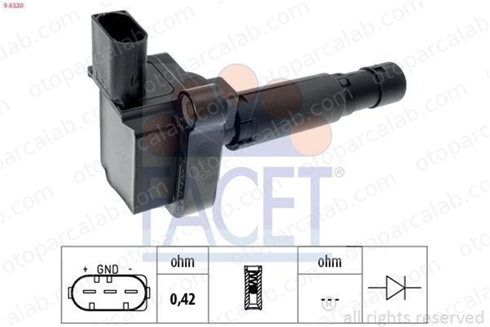 FACET 9.6320 Ateşleme Bobini MERCEDES-BENZ C-SERISI C-SERISI T-Model 1501580 134066