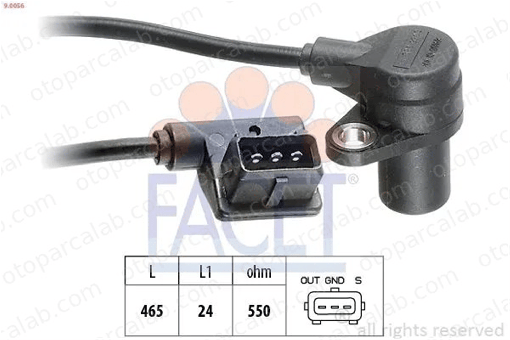 FACET 9.0056 Krank Sensörü BMW 7 5 12141731887 12141729292