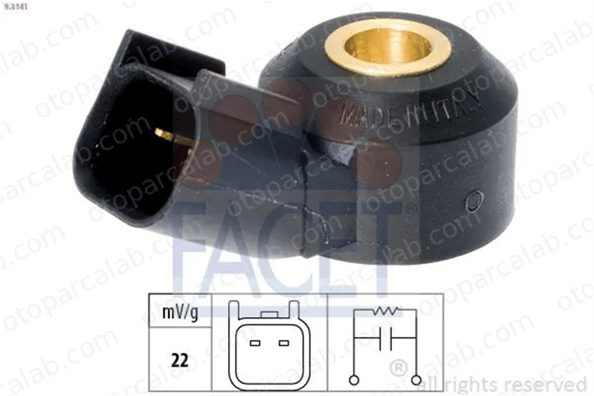 FACET 9.3141 Vuruntu Sensörü JAGUAR F-TYPE Cabrio F-TYPE Coupe 1N1A12A699AA 1132002