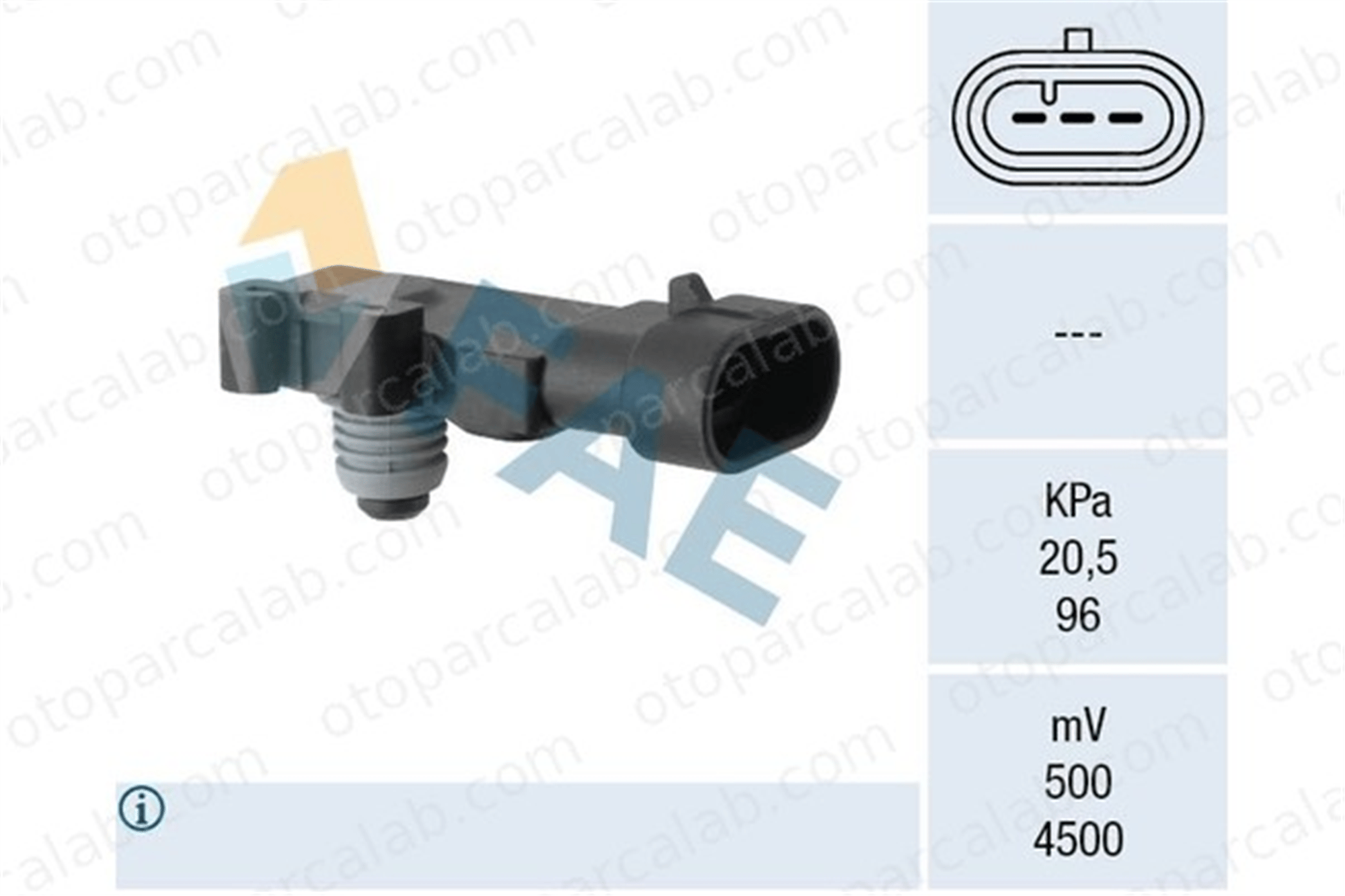 FAE 15013 MAP Sensörü OPEL ASTRA G Station wagon MERIVA A MPV 6238120 12614970