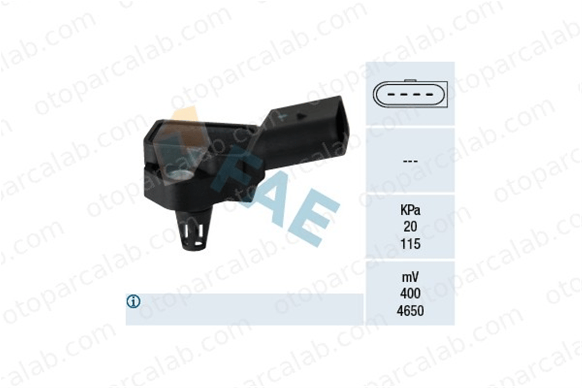 FAE 15060 MAP Sensörü AUDI A1 A1 Sportback 95835505107 36906051E