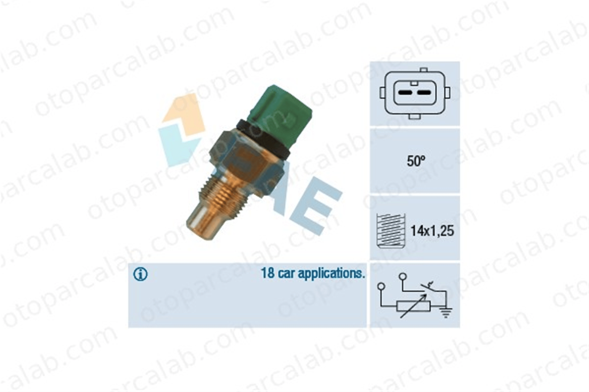 FAE 34430 Hararet Müşürü CITROËN BERLINGO / BERLINGO FIRST MPV BERLINGO / BERLINGO FIRST Kasa/büyük limuzin 133885 9625202480